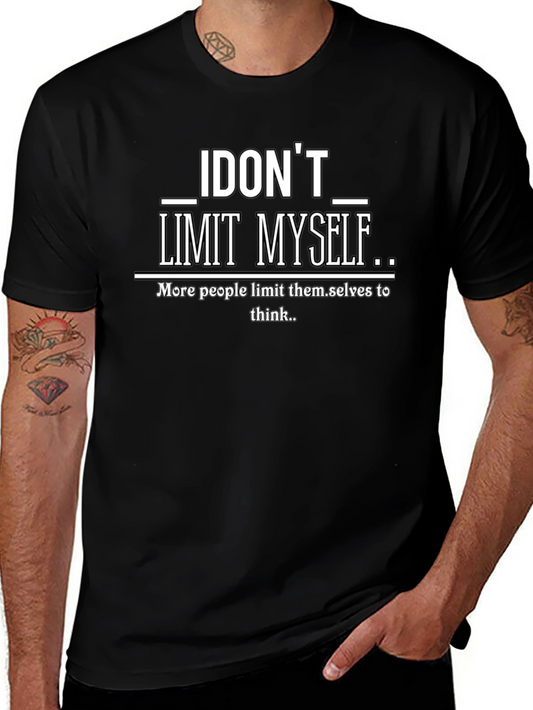 I Dont Limit Myself Graphic Print T-Shirt