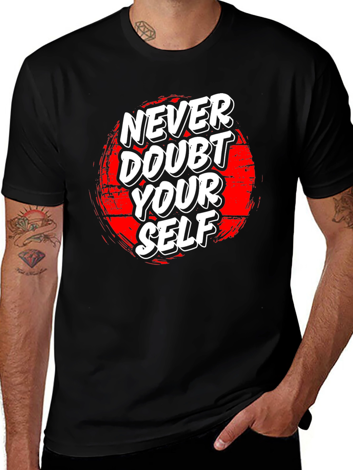 Never Doubt Graphic Tee - Black