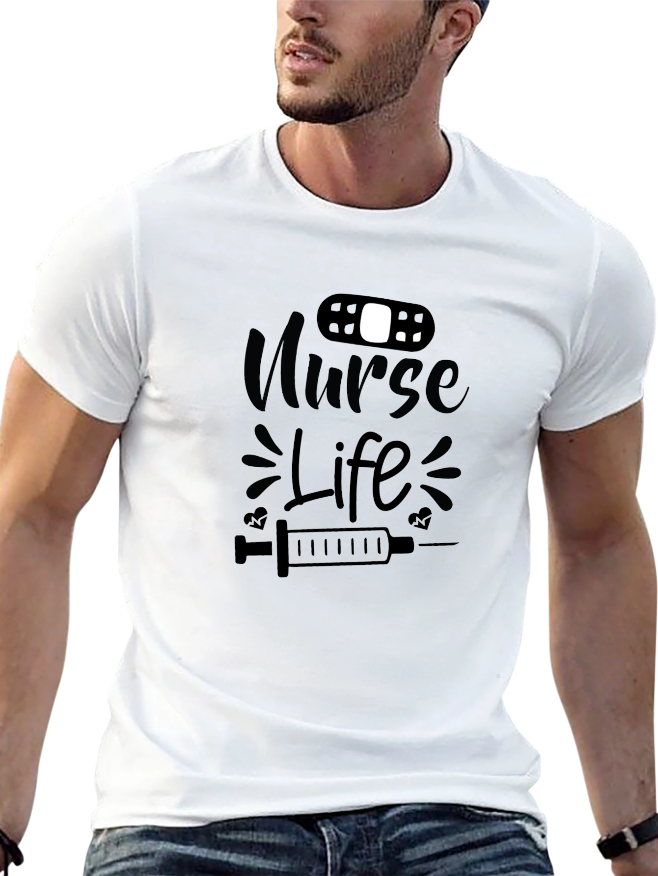 Nurse Life Graphic T-Shirt - Black Cotton Tee