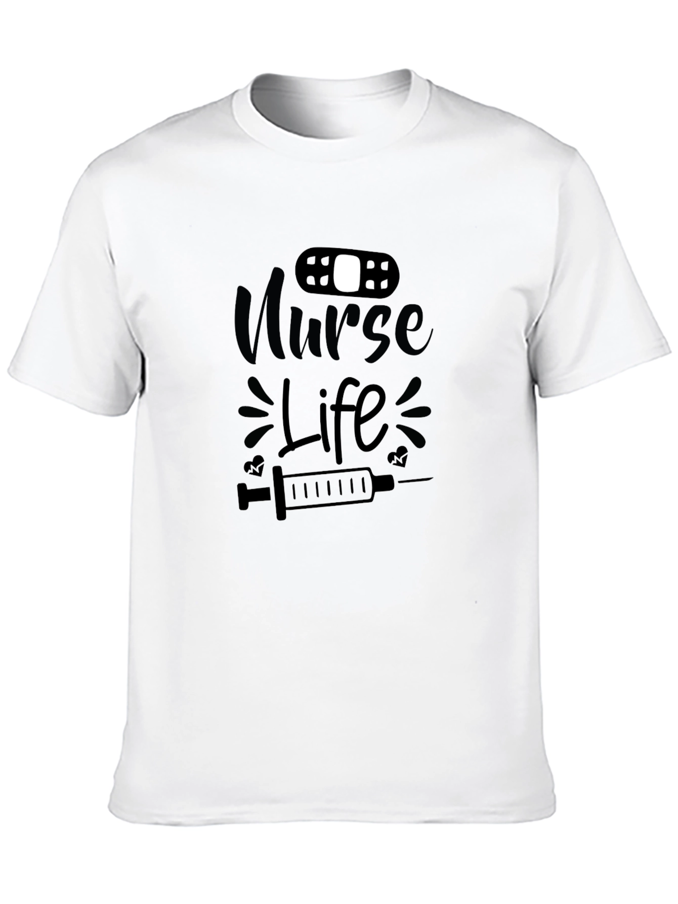 Nurse Life Graphic T-Shirt - Black Cotton Tee