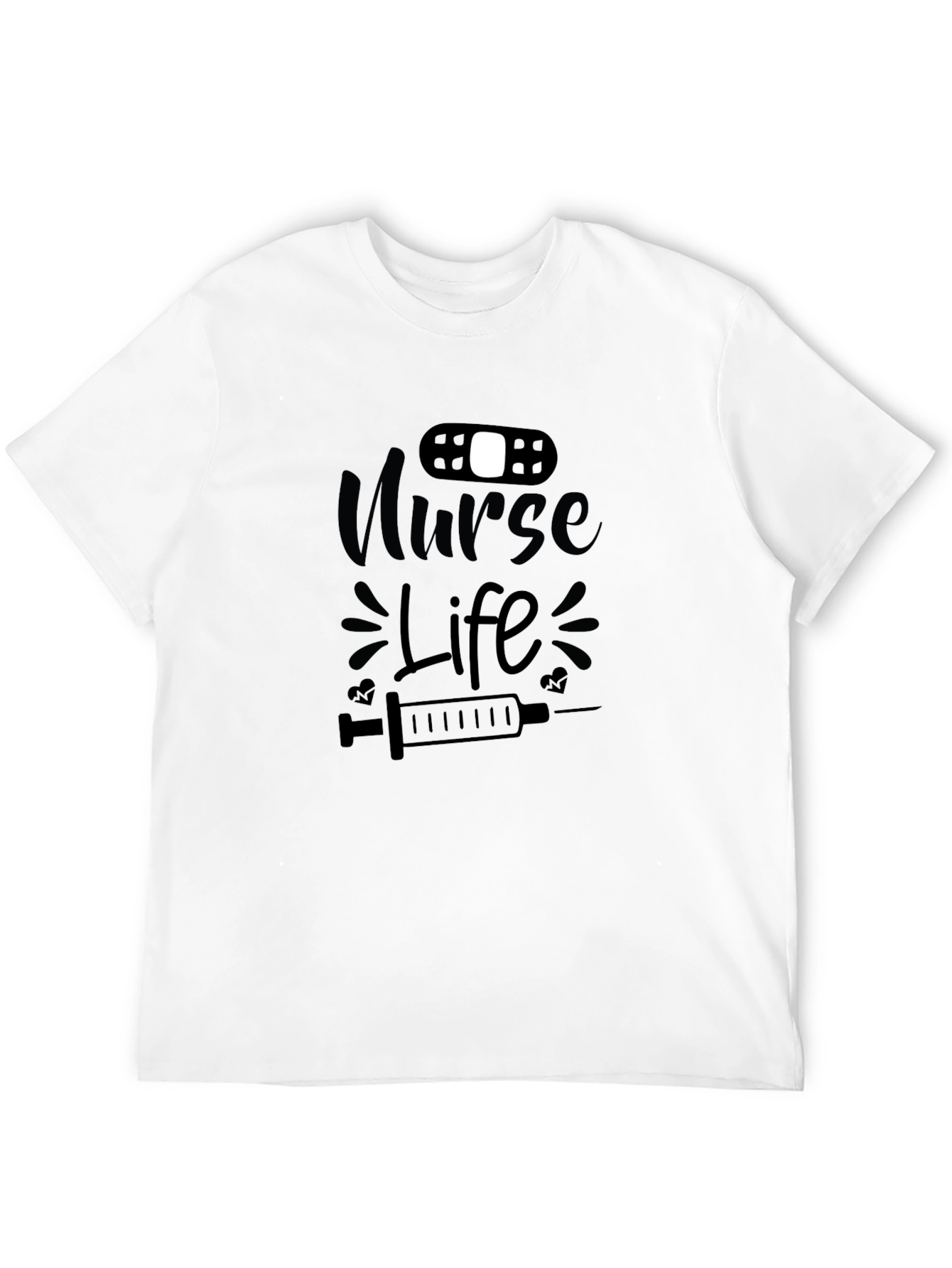 Nurse Life Graphic T-Shirt - Black Cotton Tee