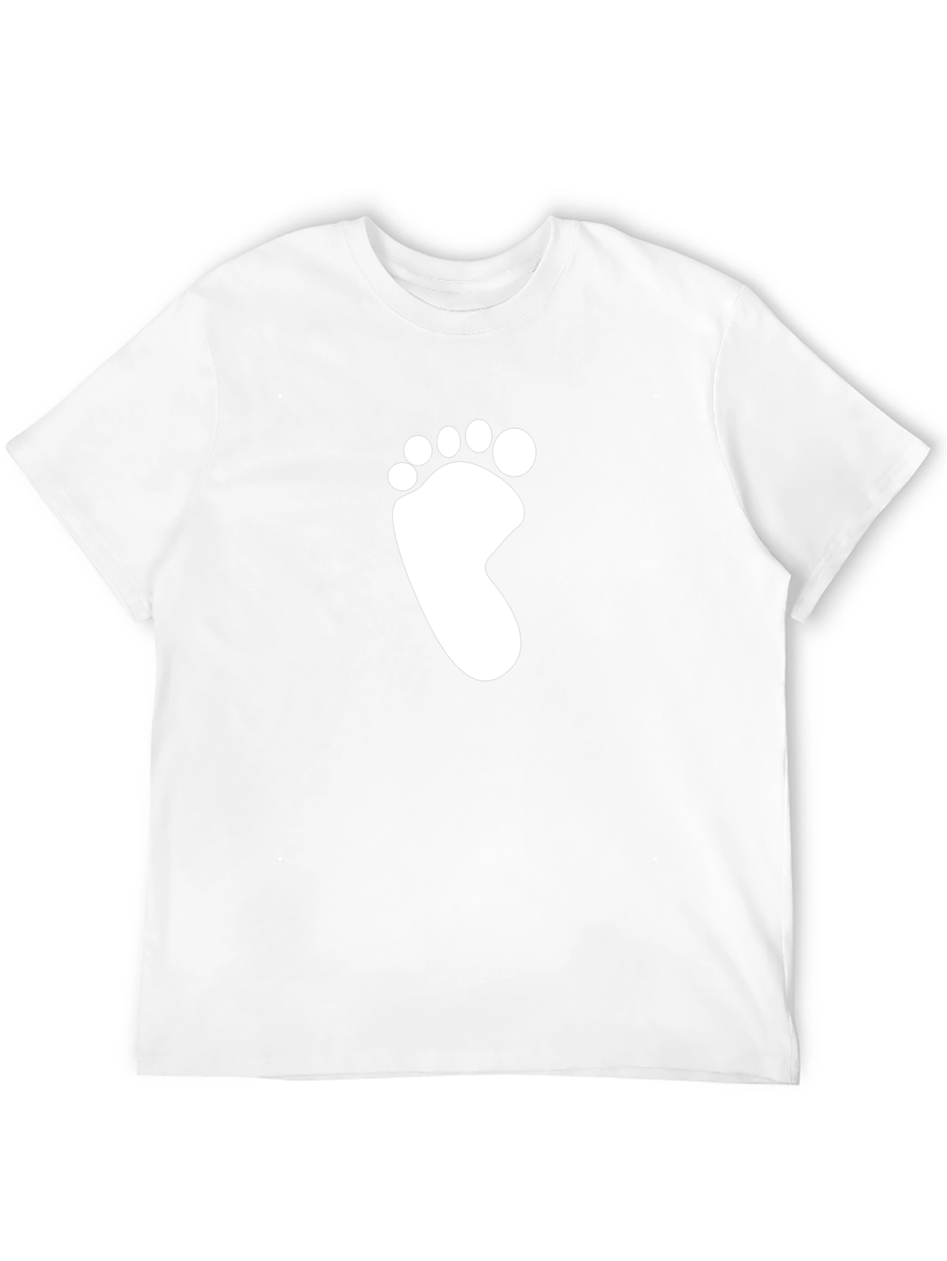 Footprint Graphic Tee - Black Cotton Comfort
