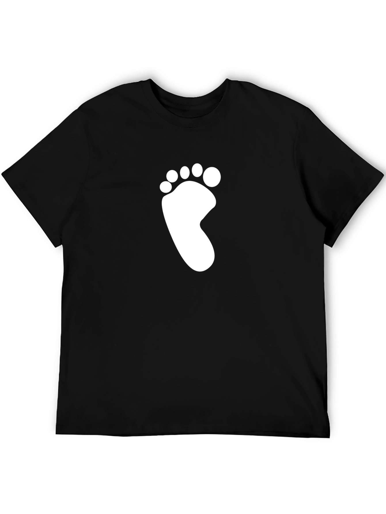 Footprint Graphic Tee - Black Cotton Comfort