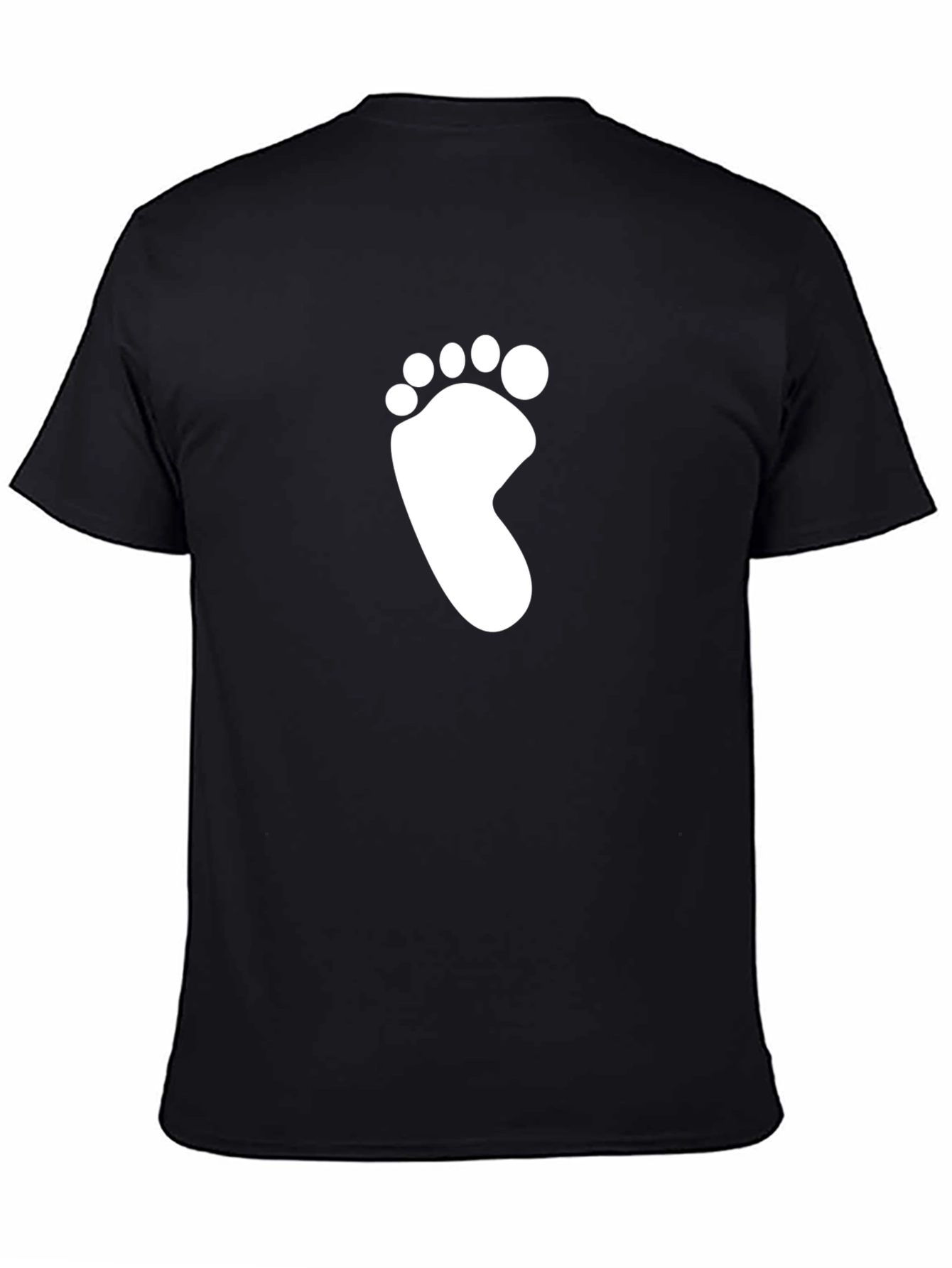 Footprint Graphic Tee - Black Cotton Comfort