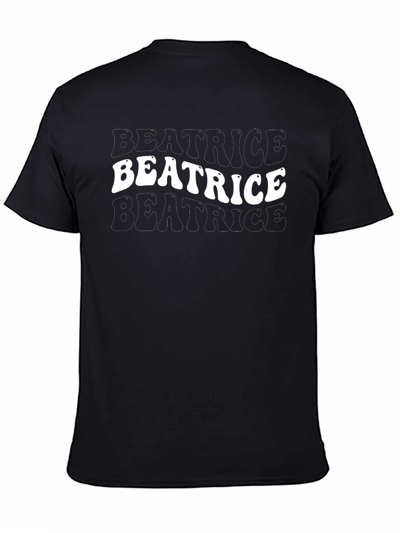 Beatrice Black T-Shirt - Trendy Graphic Tee