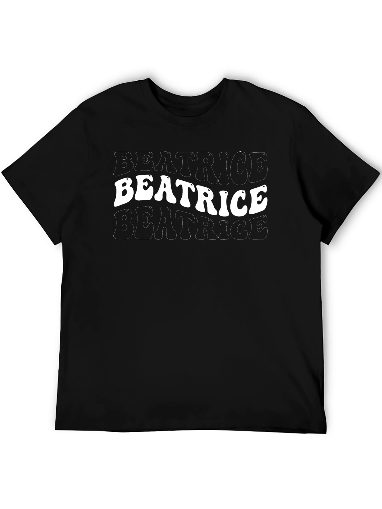 Beatrice Black T-Shirt - Trendy Graphic Tee