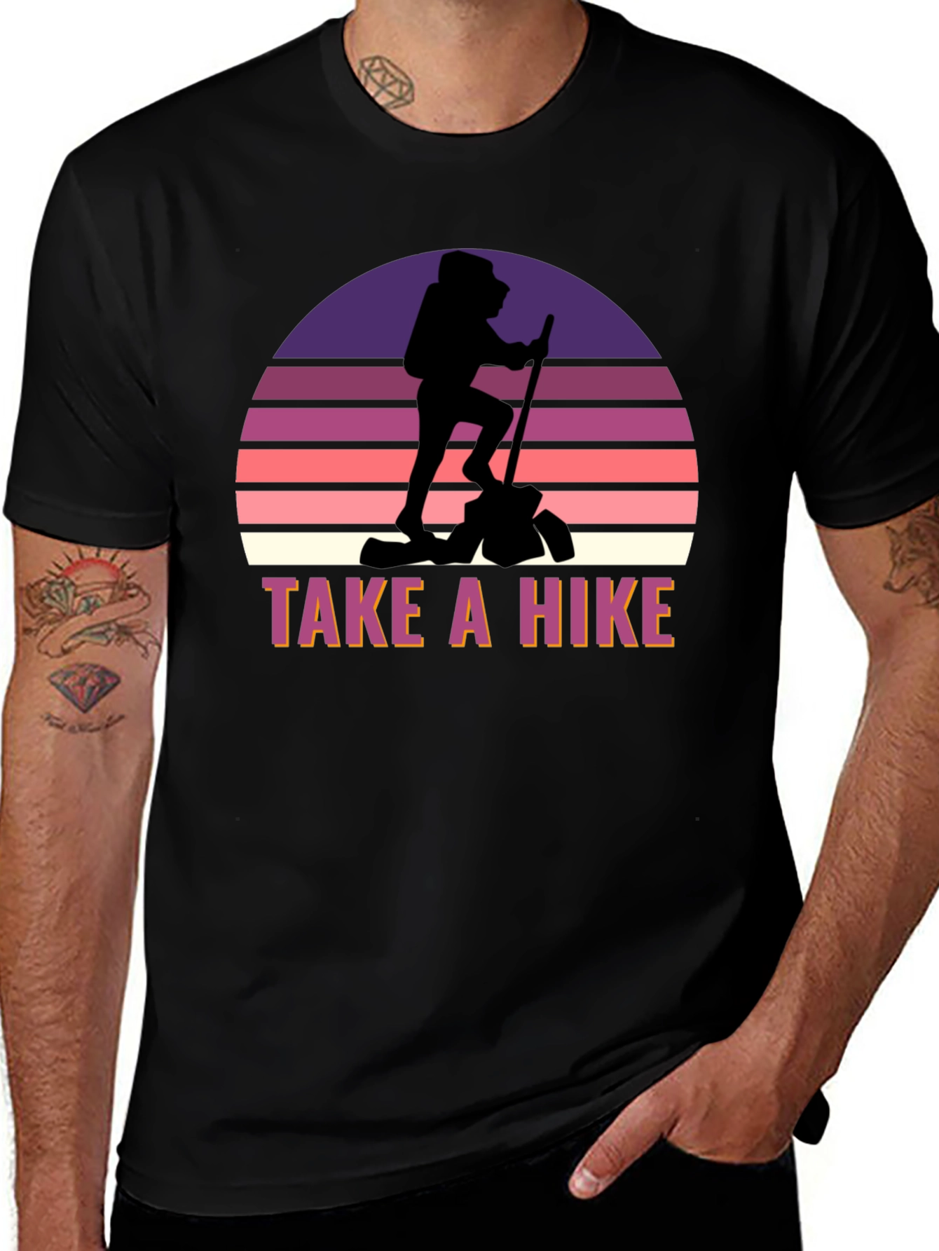 Take a Hike Graphic Tee - Black Casual Shirt