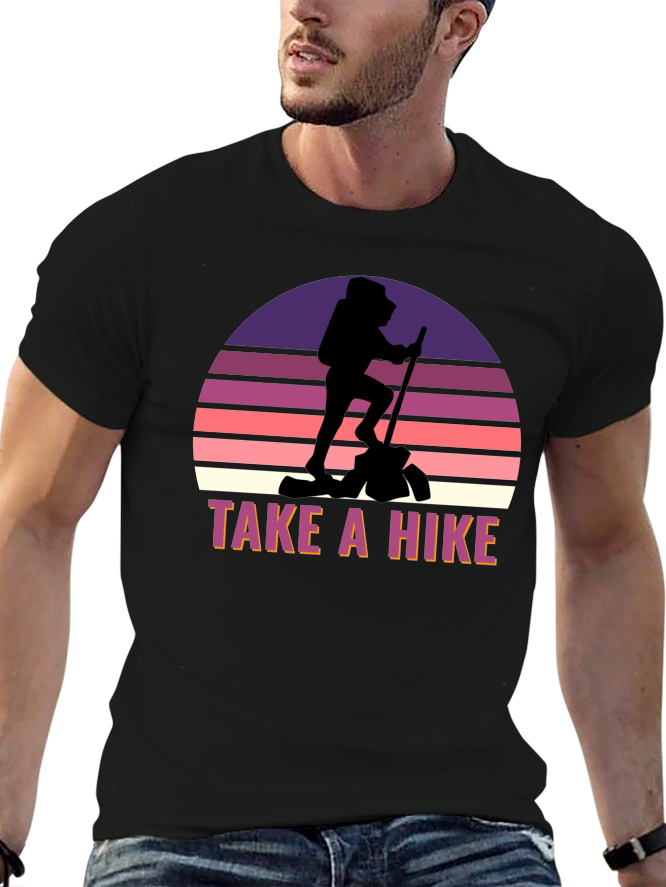 Take a Hike Graphic Tee - Black Casual Shirt