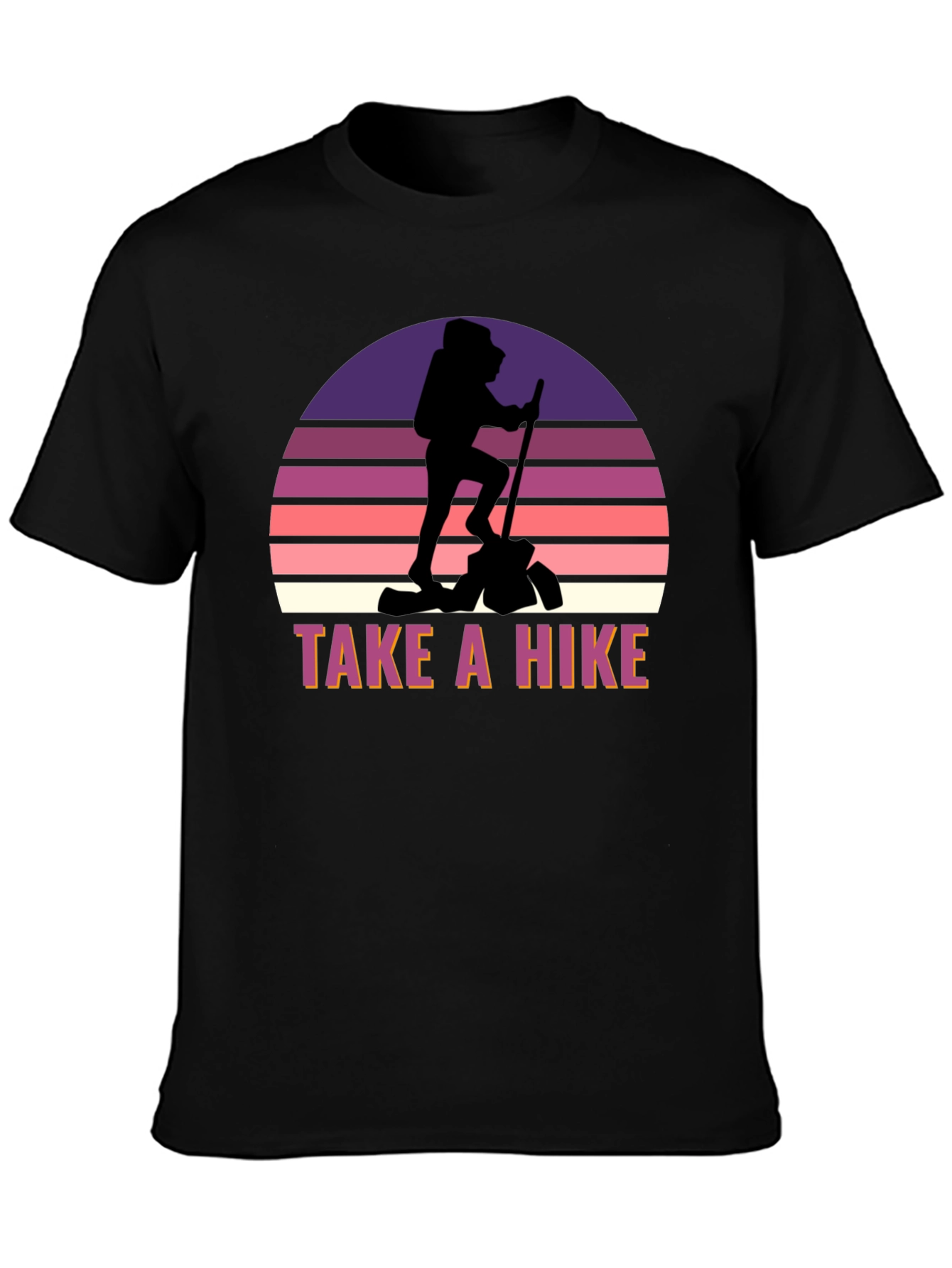 Take a Hike Graphic Tee - Black Casual Shirt