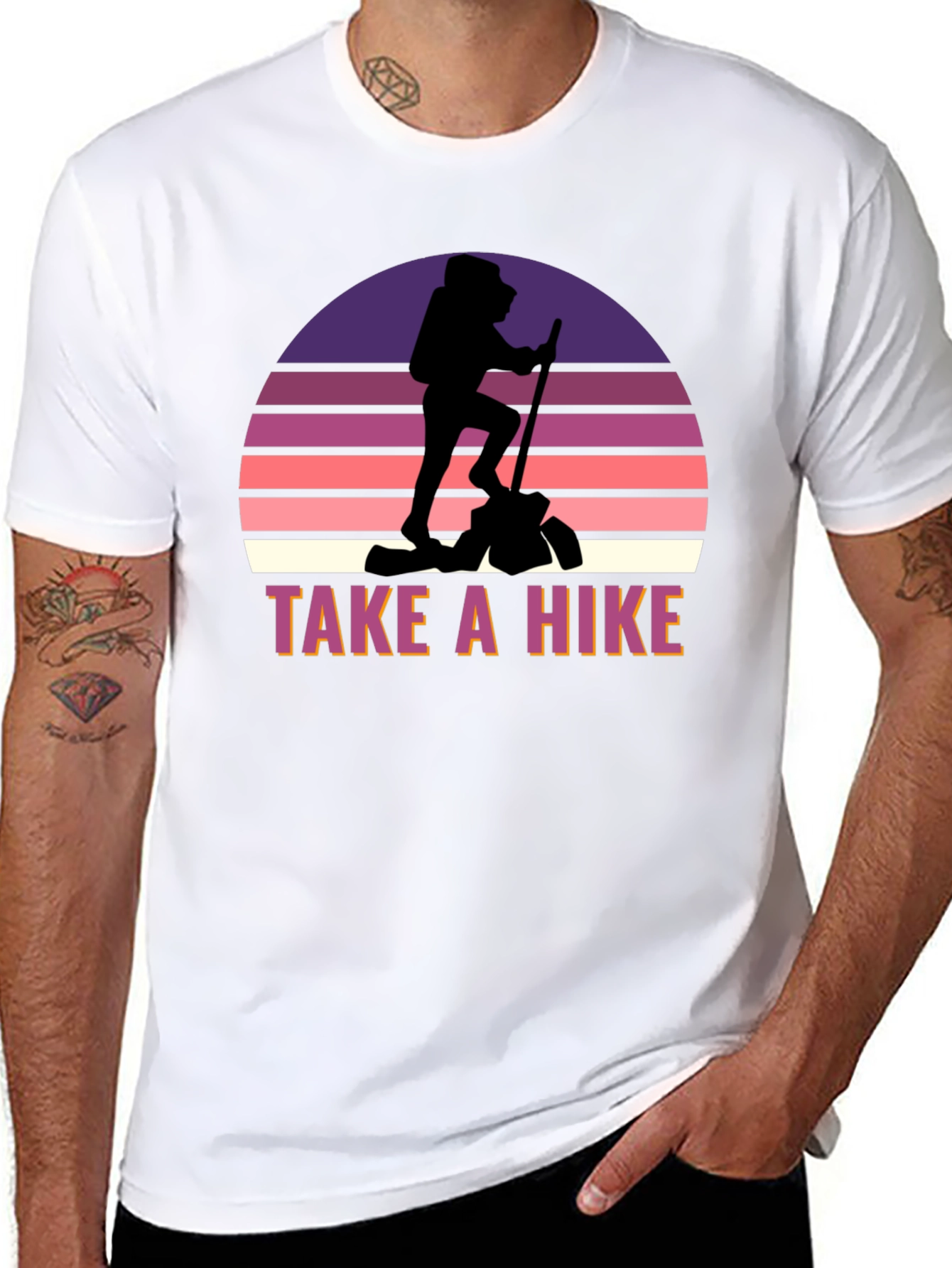 Take a Hike Graphic Tee - Black Casual Shirt