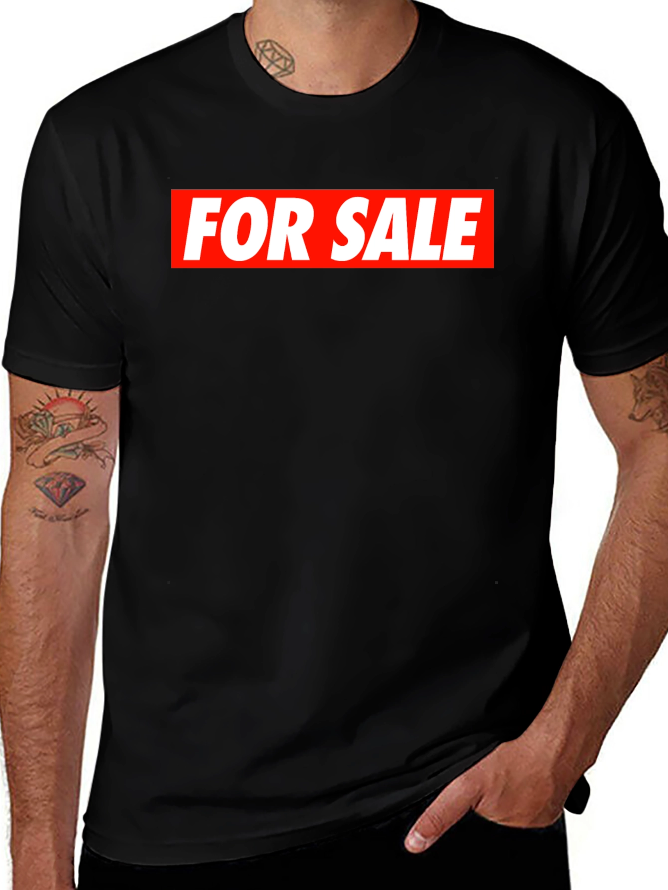For Sale Black Tee - Streetwear Style
