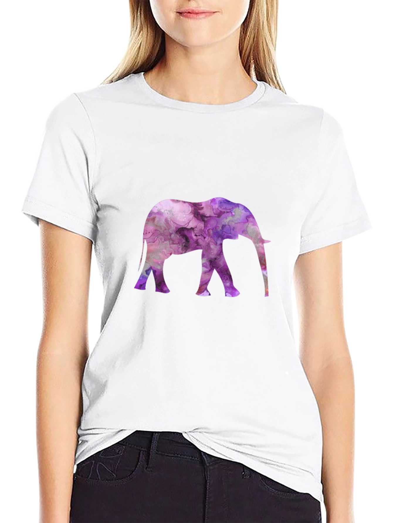 Elephant Graphic Black Tee
