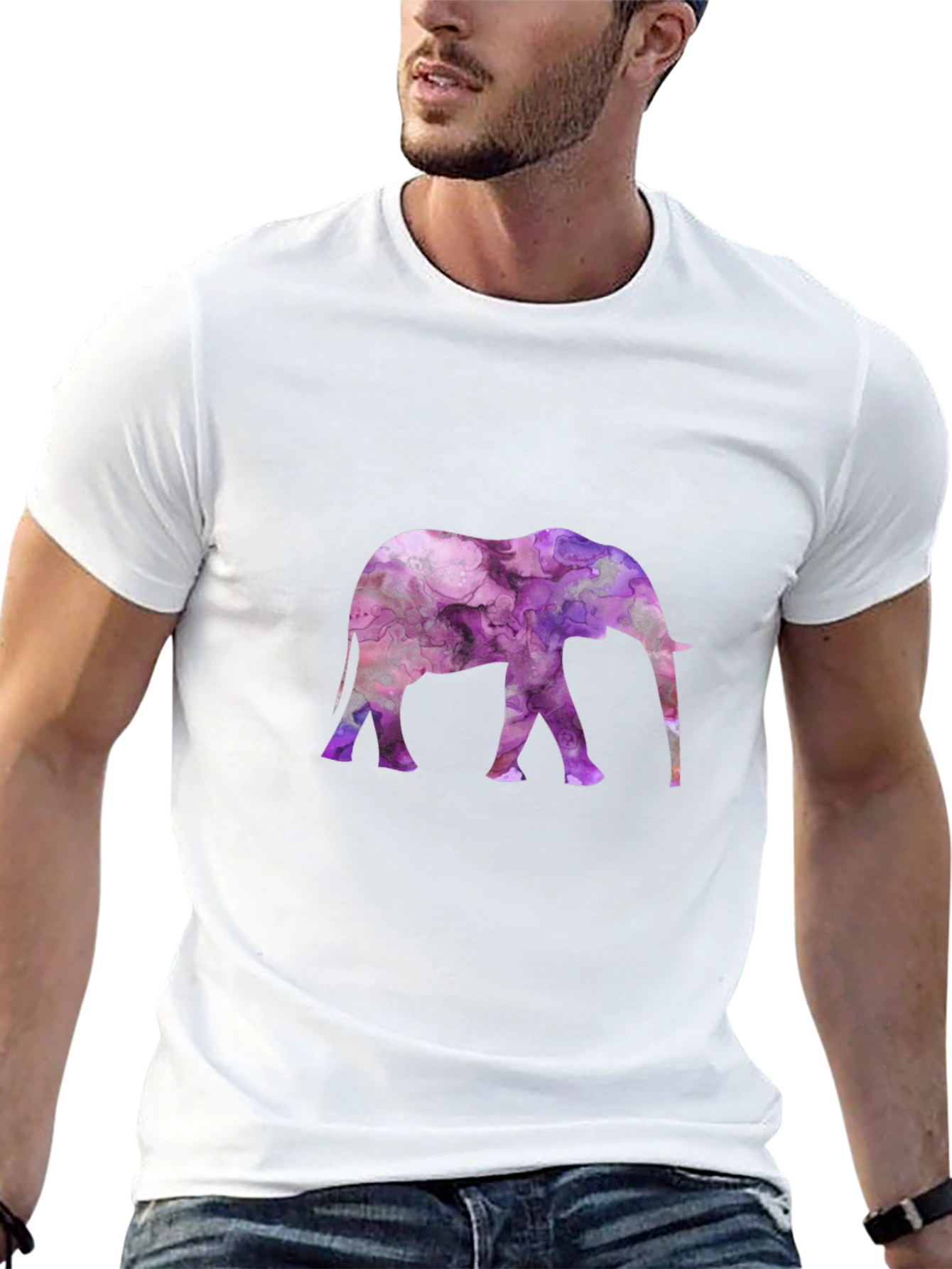 Elephant Graphic Black Tee