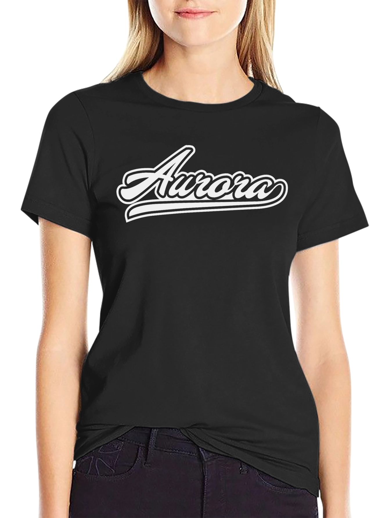 Aurora Graphic Tee - Classic Black T-Shirt