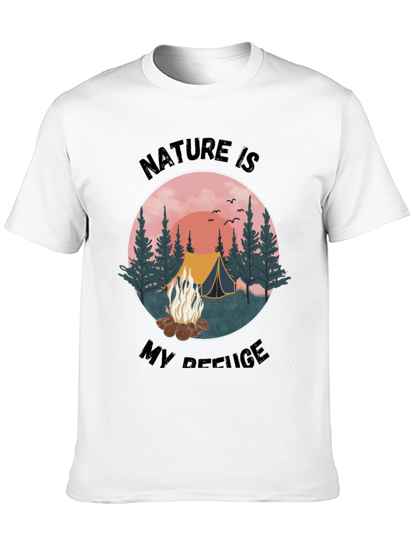 Nature Is My Refuge Camping Graphic Tee