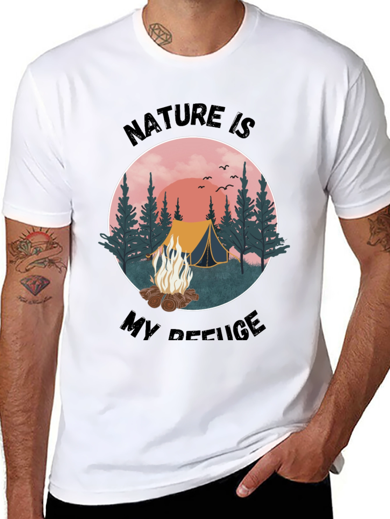 Nature Is My Refuge Camping Graphic Tee