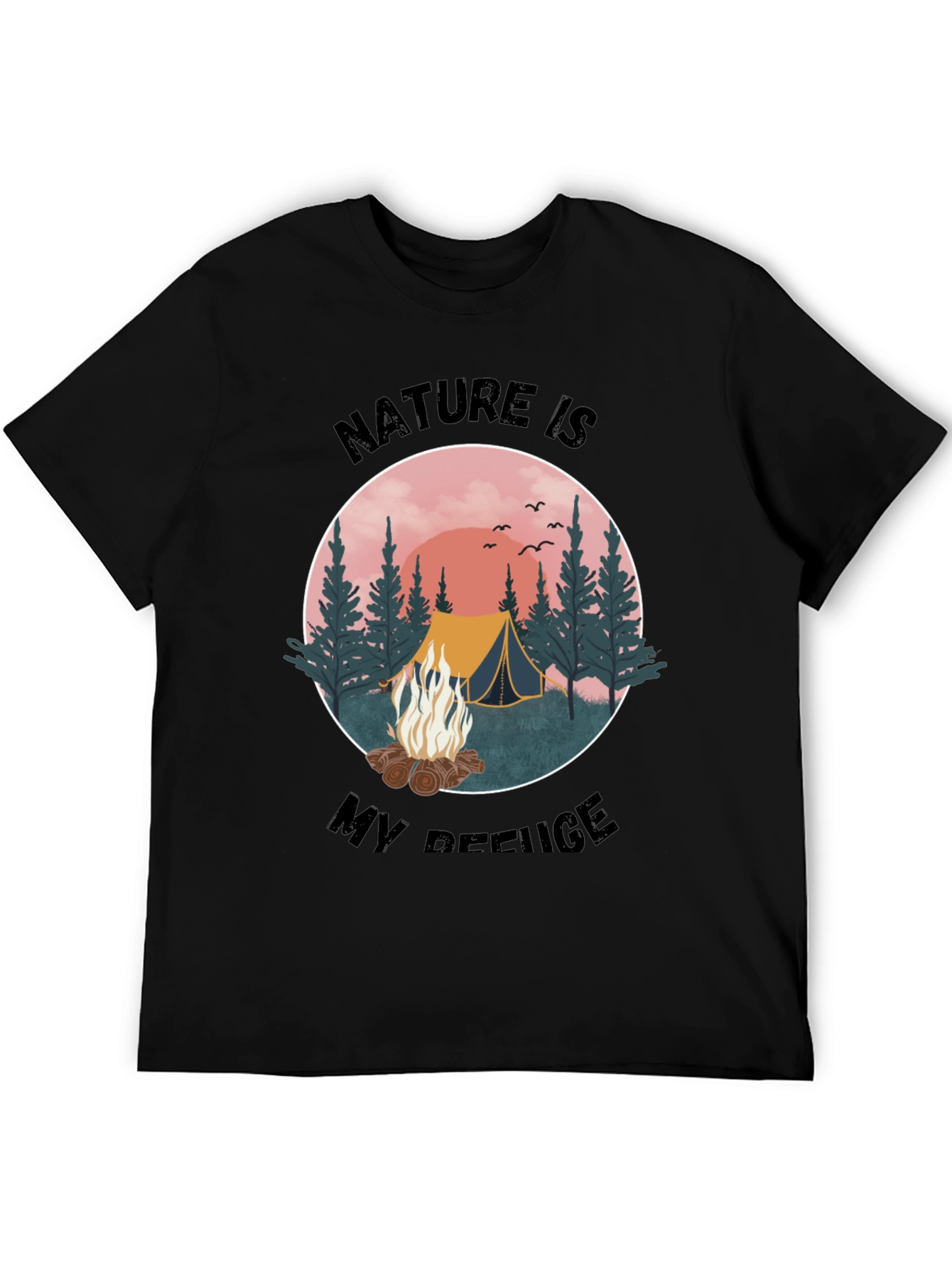 Nature Is My Refuge Camping Graphic Tee