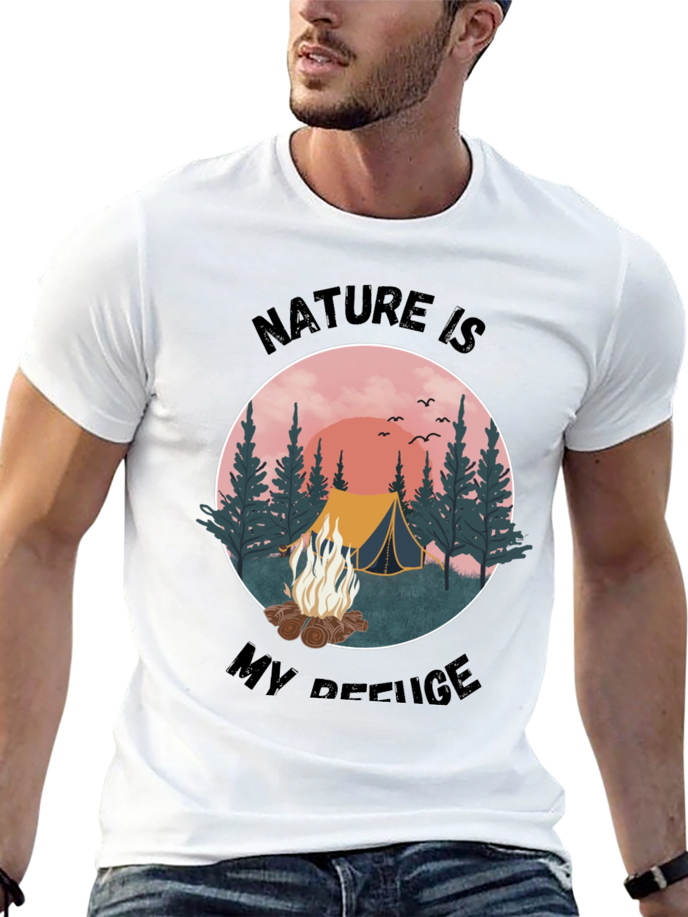 Nature Is My Refuge Camping Graphic Tee