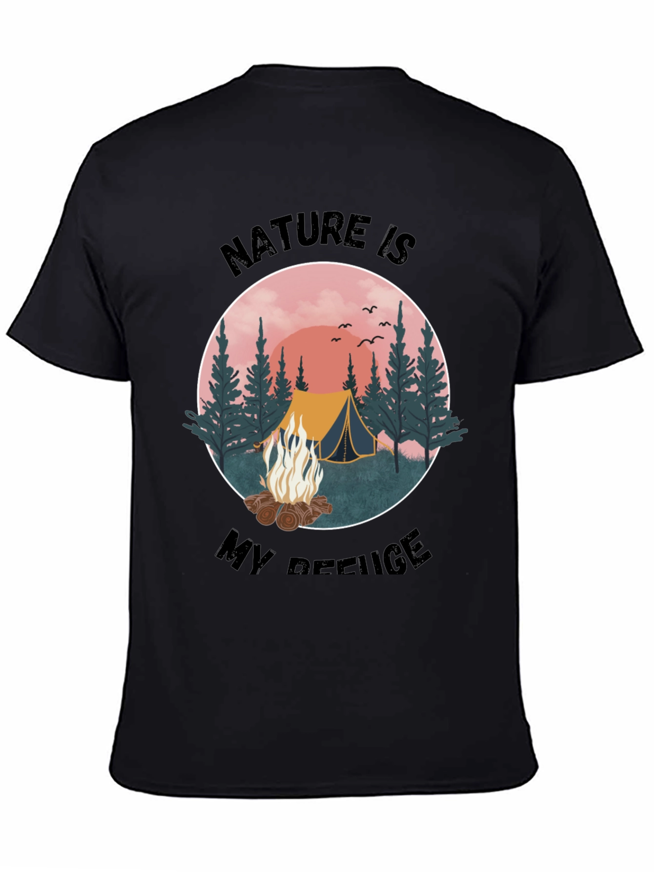 Nature Is My Refuge Camping Graphic Tee