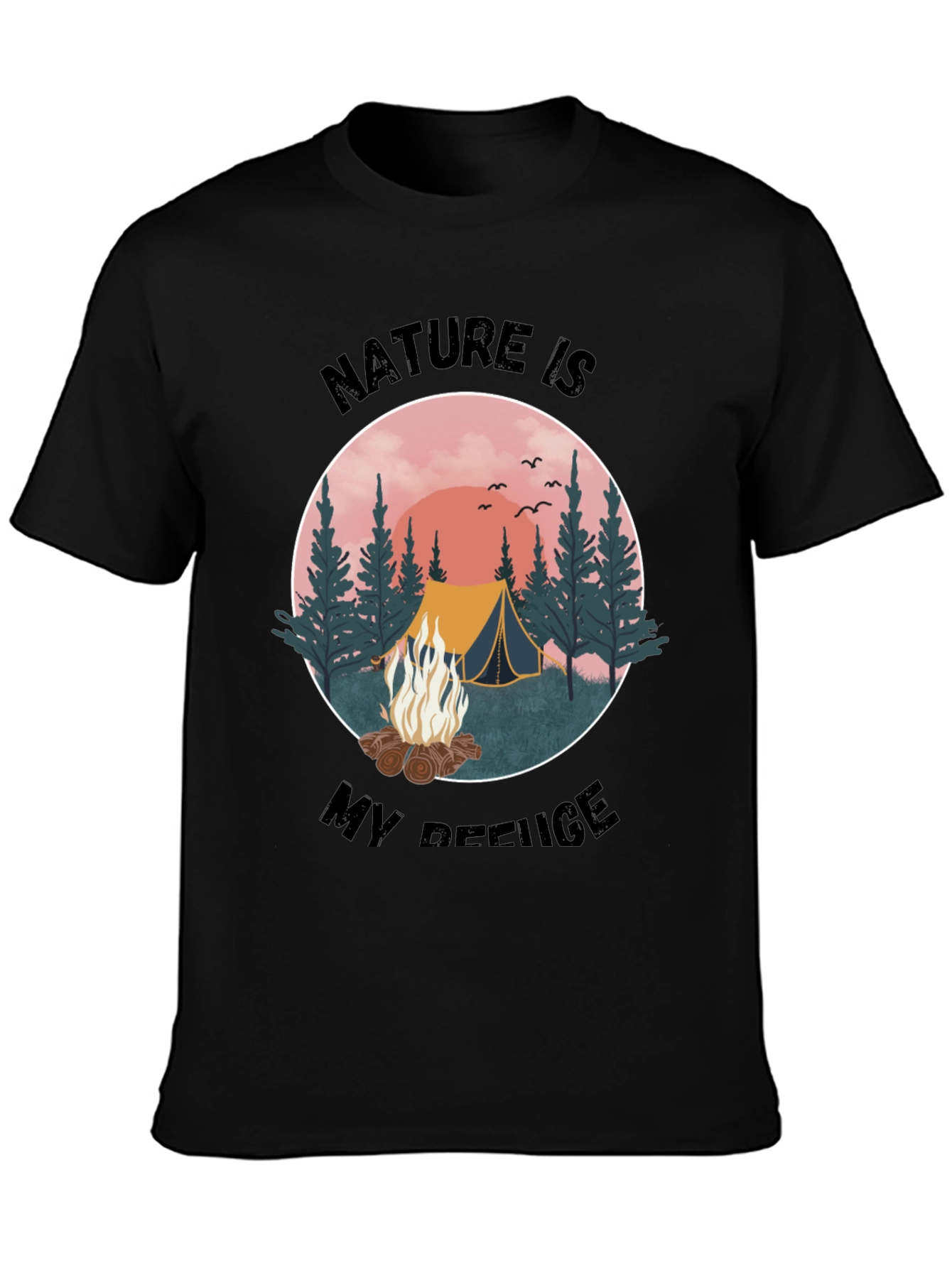 Nature Is My Refuge Camping Graphic Tee
