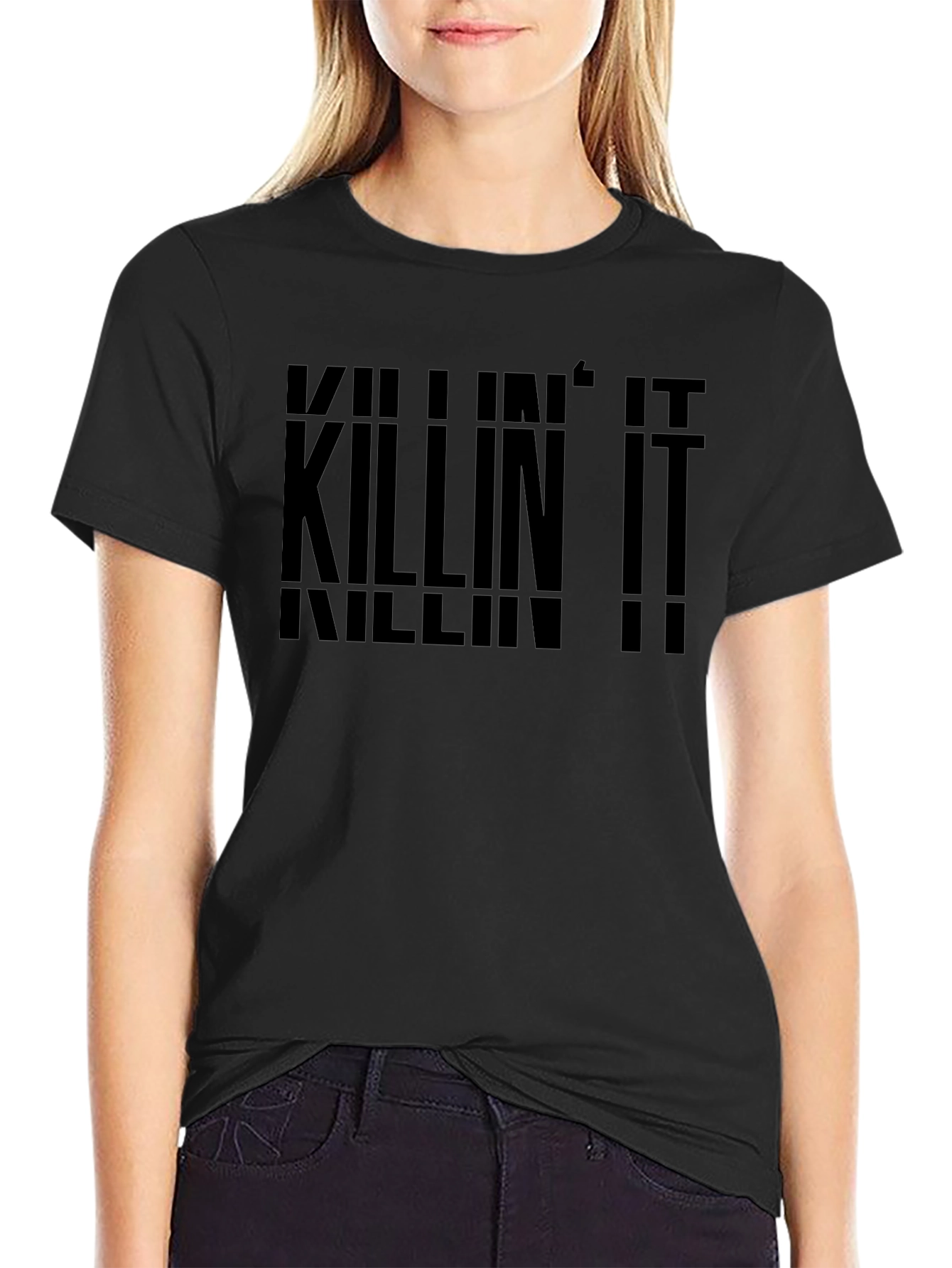 Killin It Black Graphic Tee