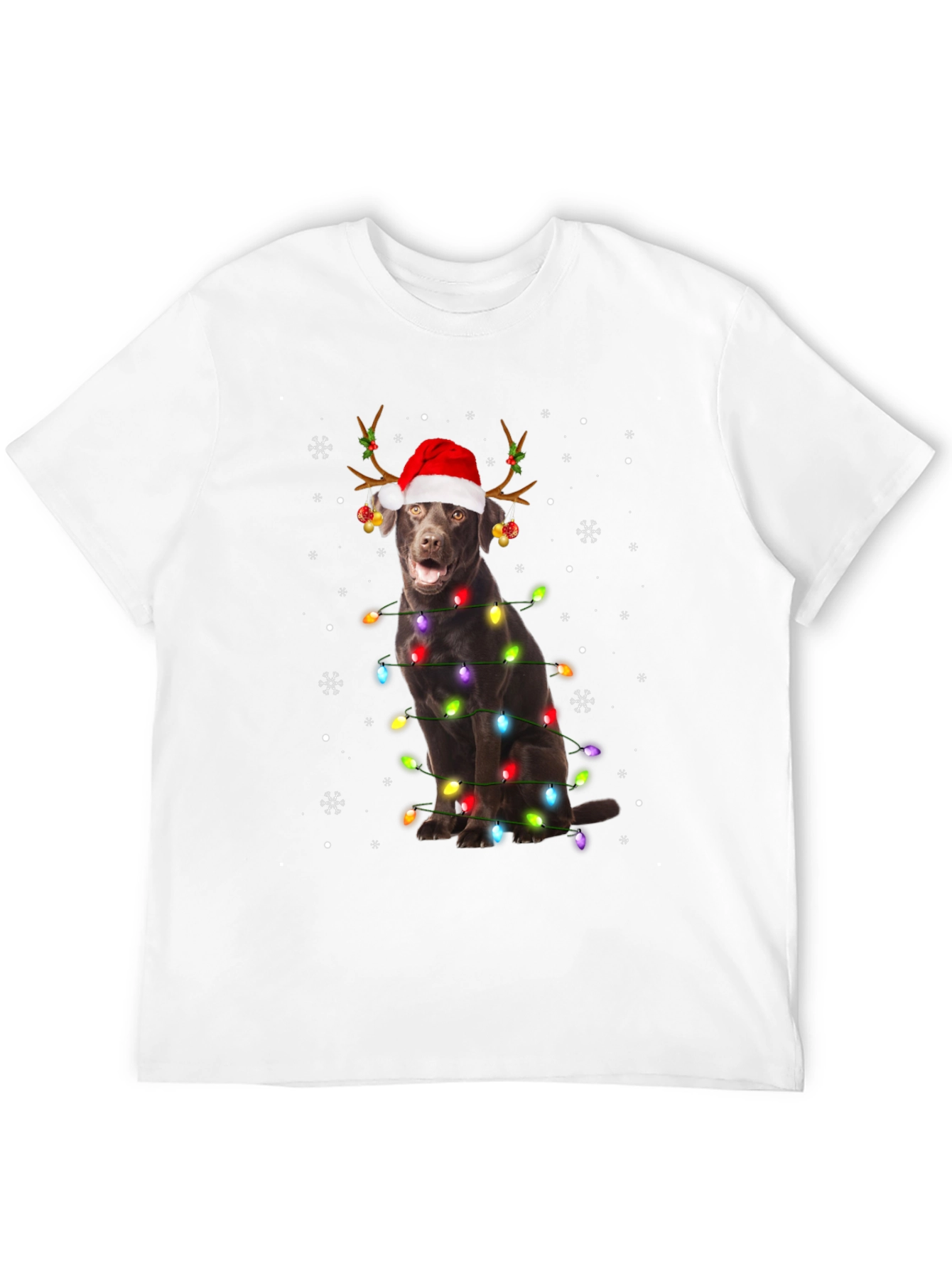 Festive Dog Christmas Lights T-Shirt