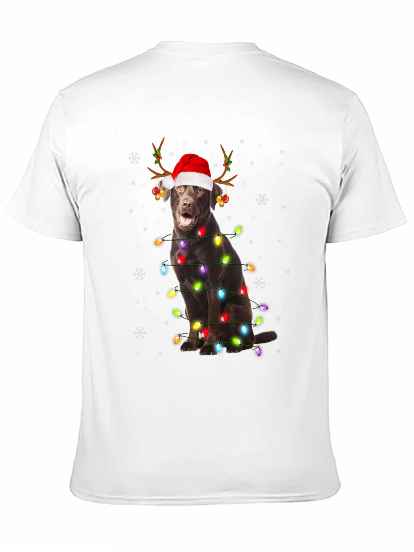 Festive Dog Christmas Lights T-Shirt