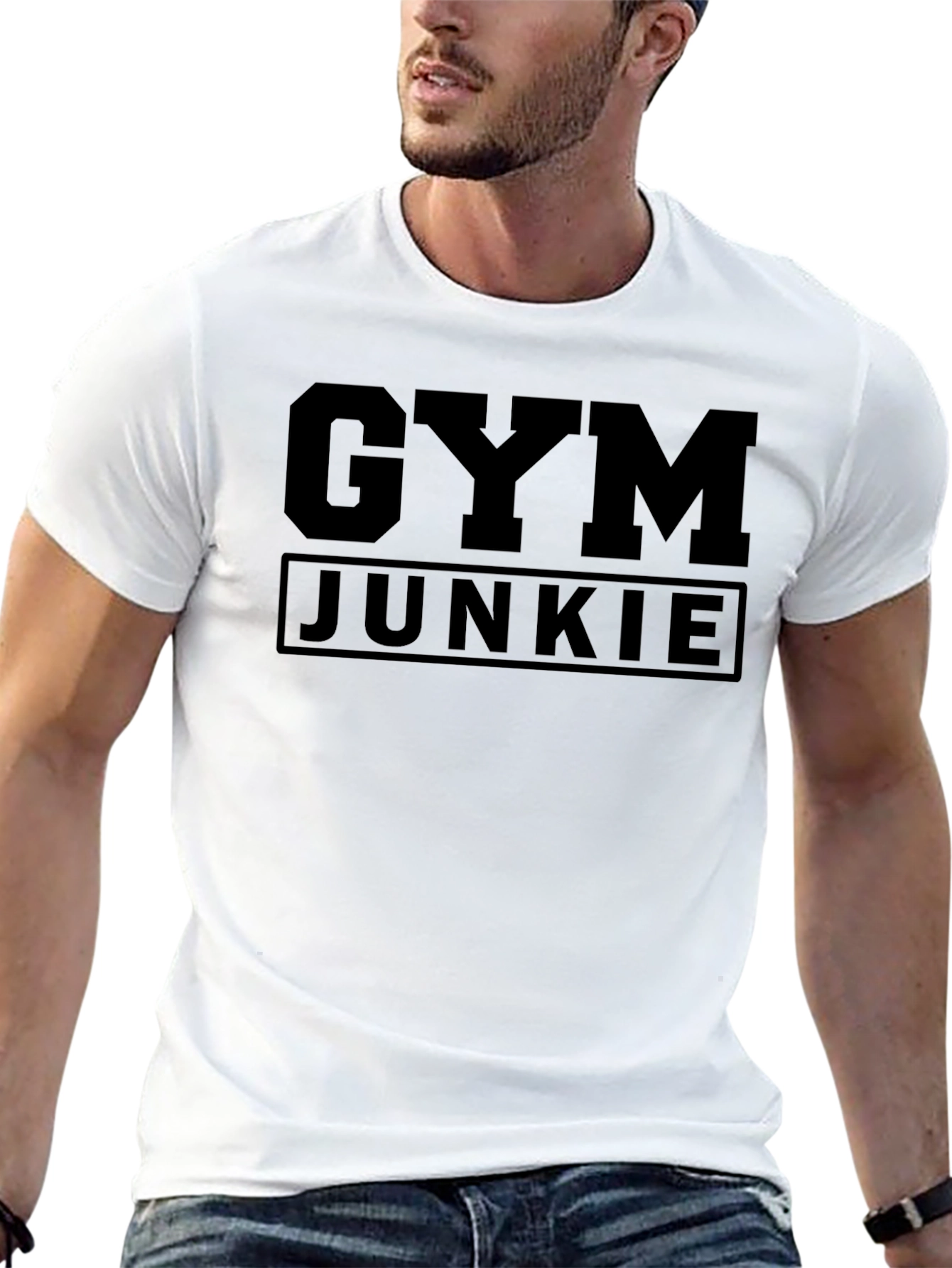 Gym Junkie Black Graphic Tee