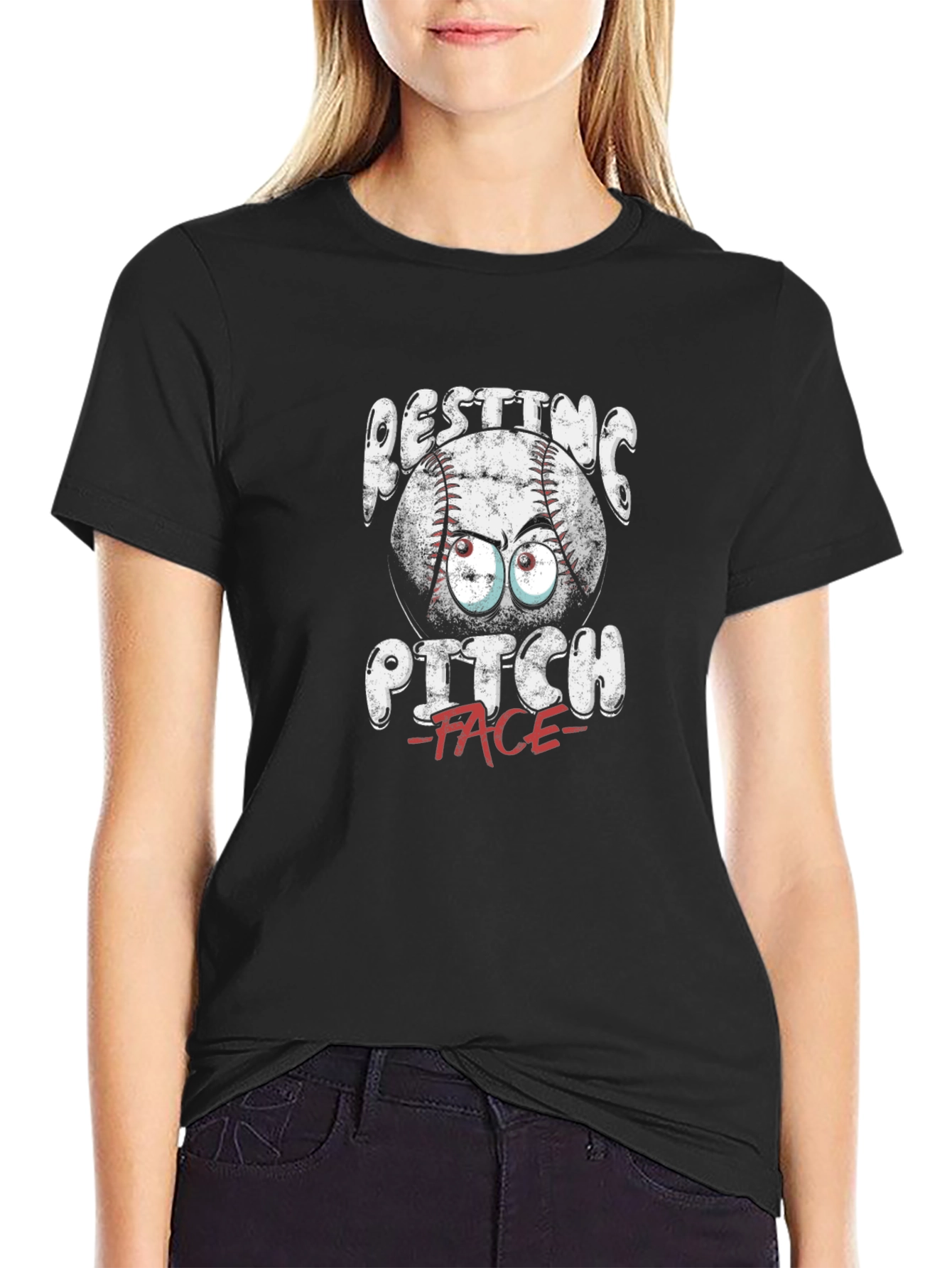 Resting Pitch Face T-Shirt - Baseball Funny Graphic Tee