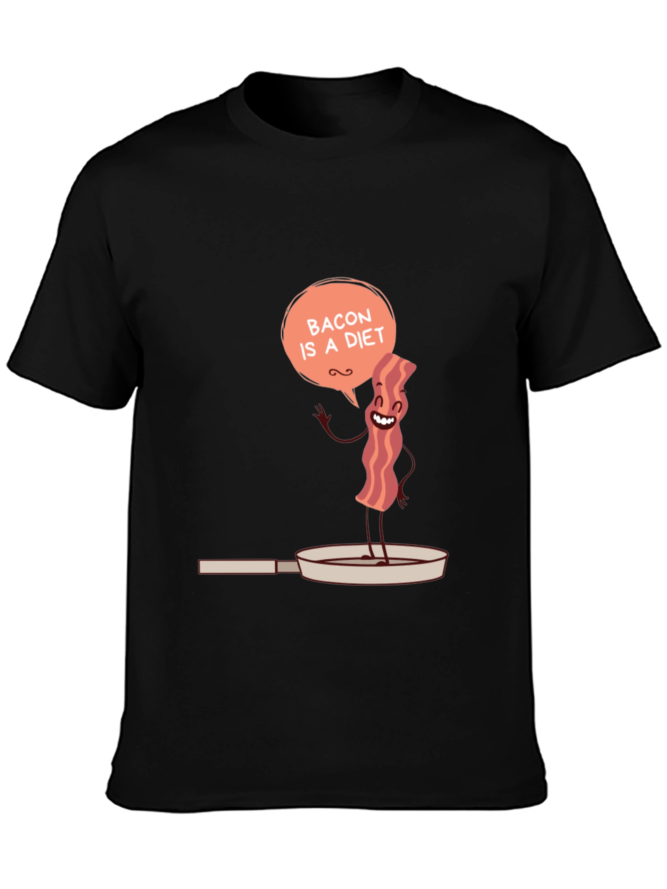 Bacon Is A Diet Funny Mens Graphic T-Shirt