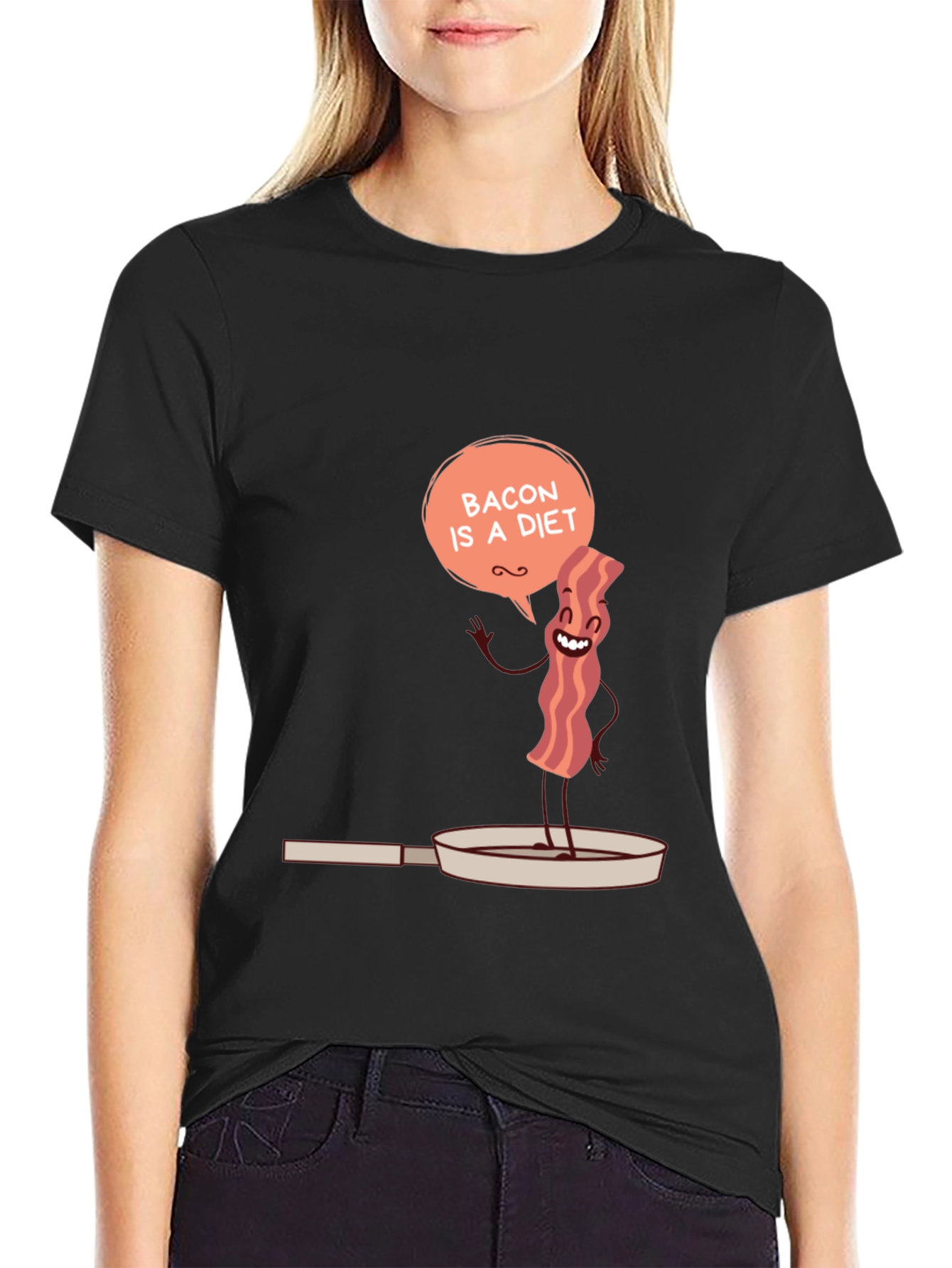 Bacon Is A Diet Funny Mens Graphic T-Shirt