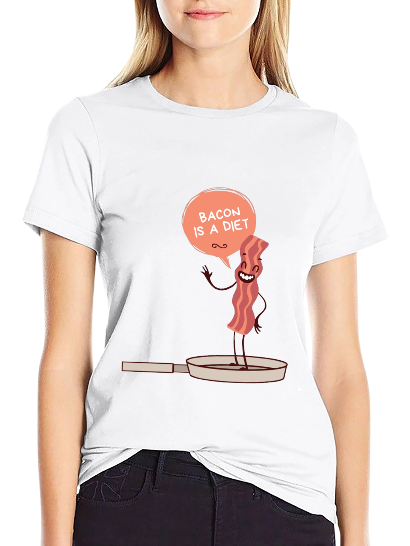 Bacon Is A Diet Funny Mens Graphic T-Shirt