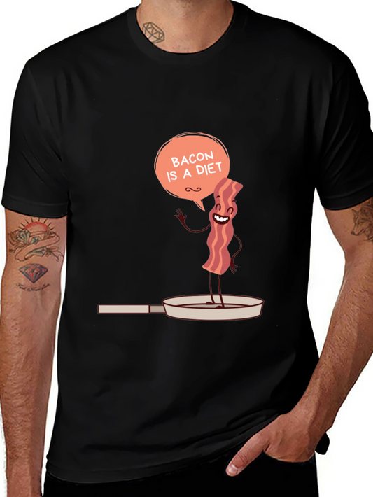 Bacon Is A Diet Funny Mens Graphic T-Shirt