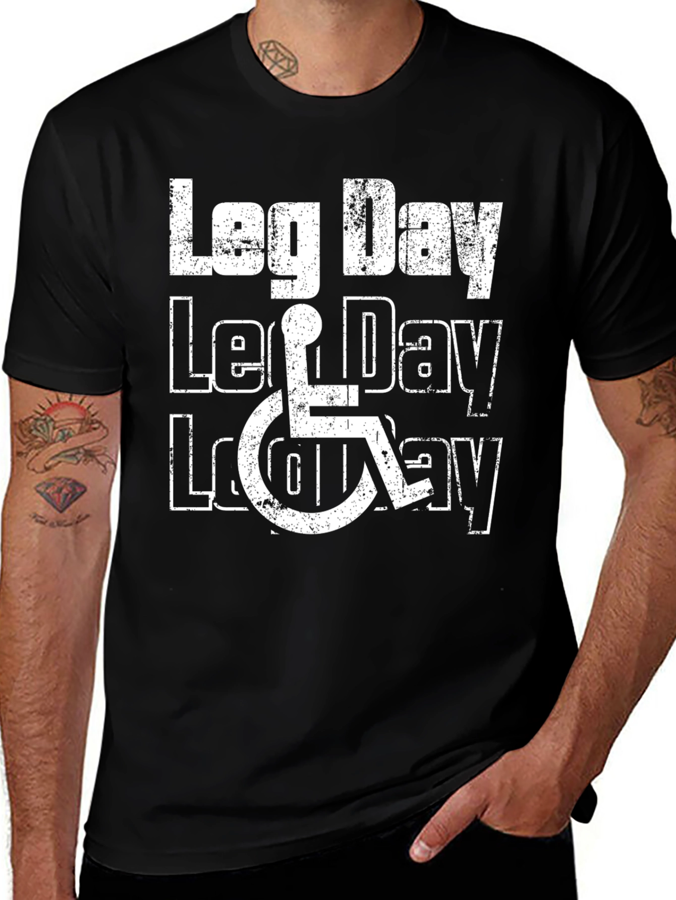 Leg Day Wheelchair Graphic Tee
