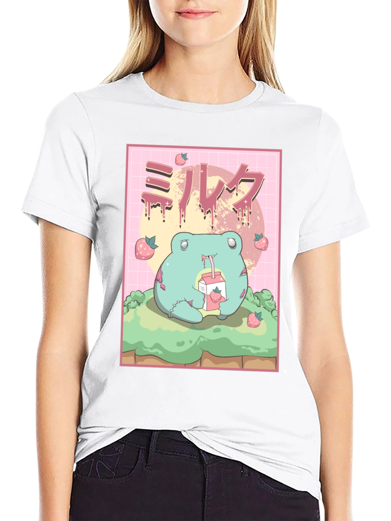 Kawaii Frog Milk Tee - Unisex Graphic T-Shirt
