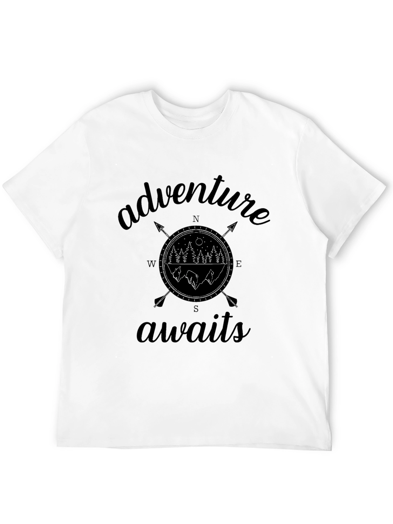 Adventure Awaits Graphic Tee - Black