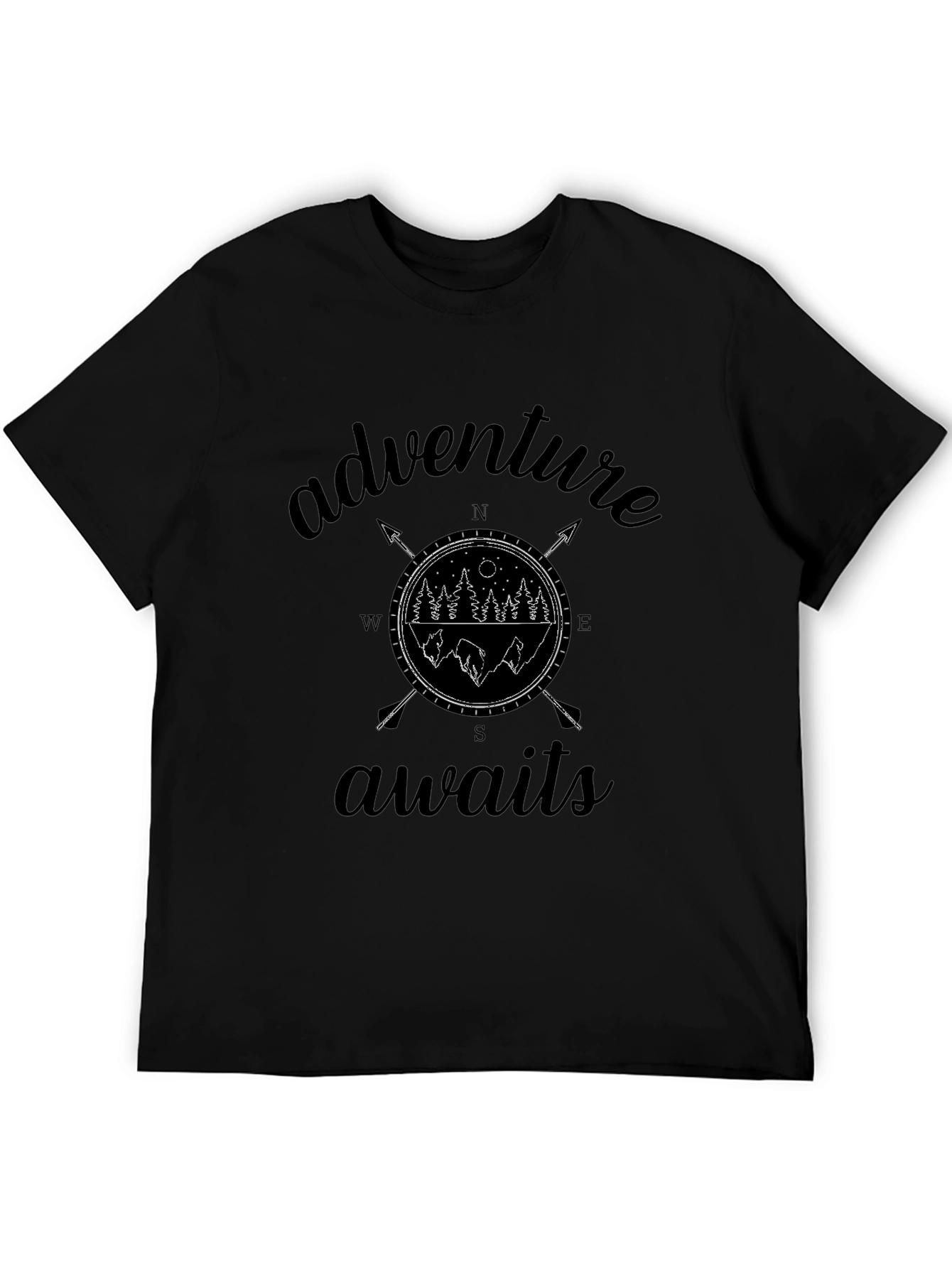 Adventure Awaits Graphic Tee - Black