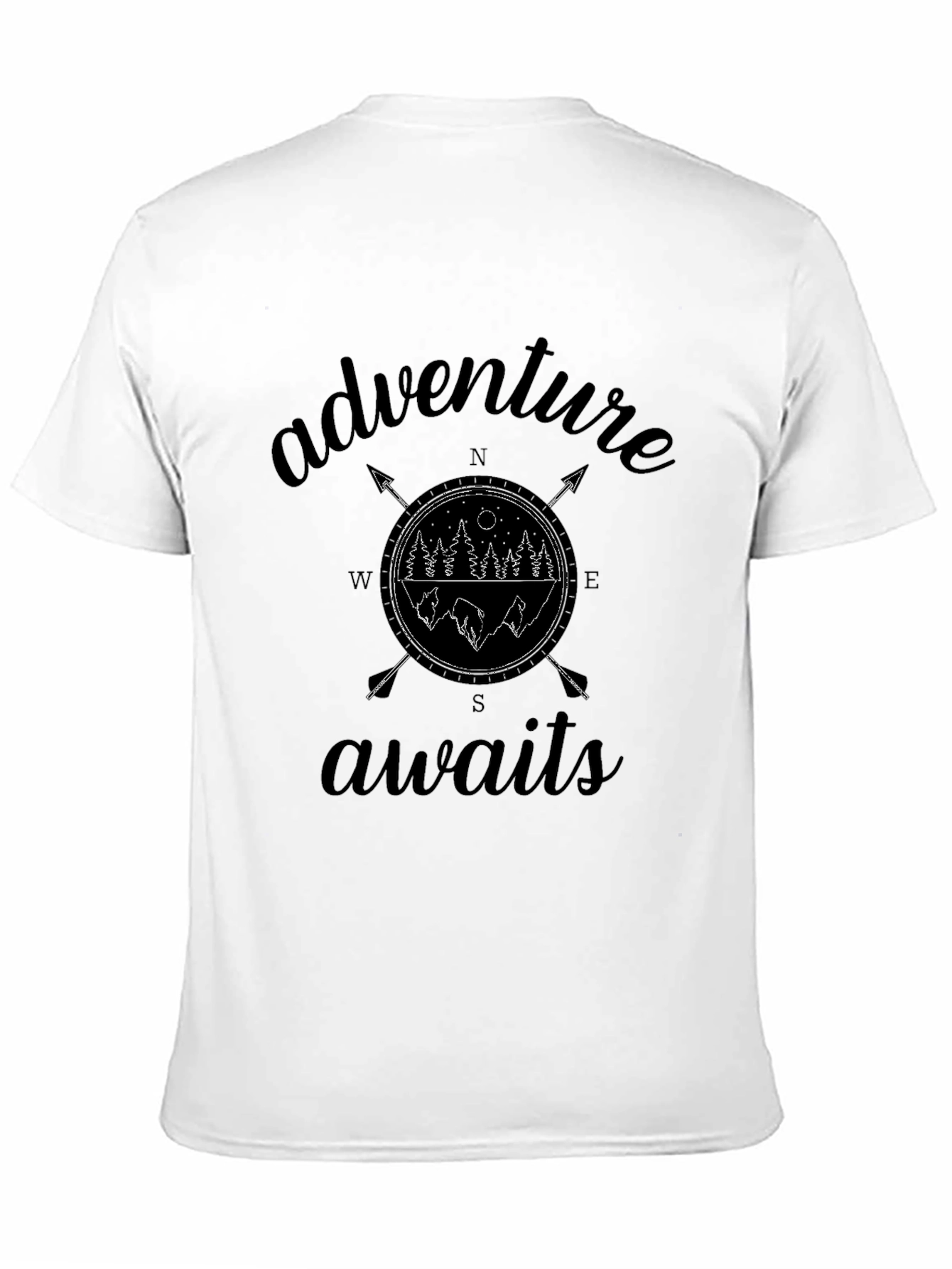 Adventure Awaits Graphic Tee - Black