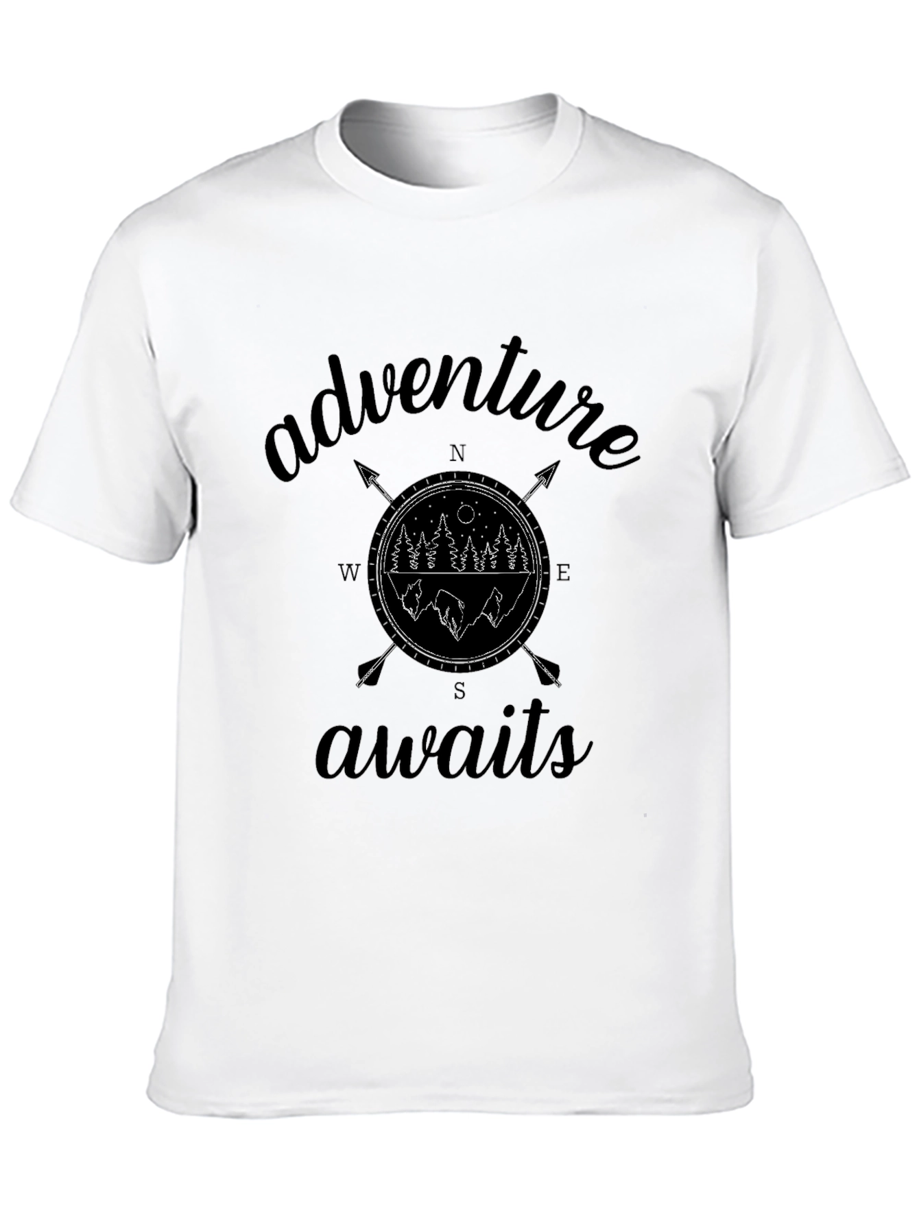 Adventure Awaits Graphic Tee - Black