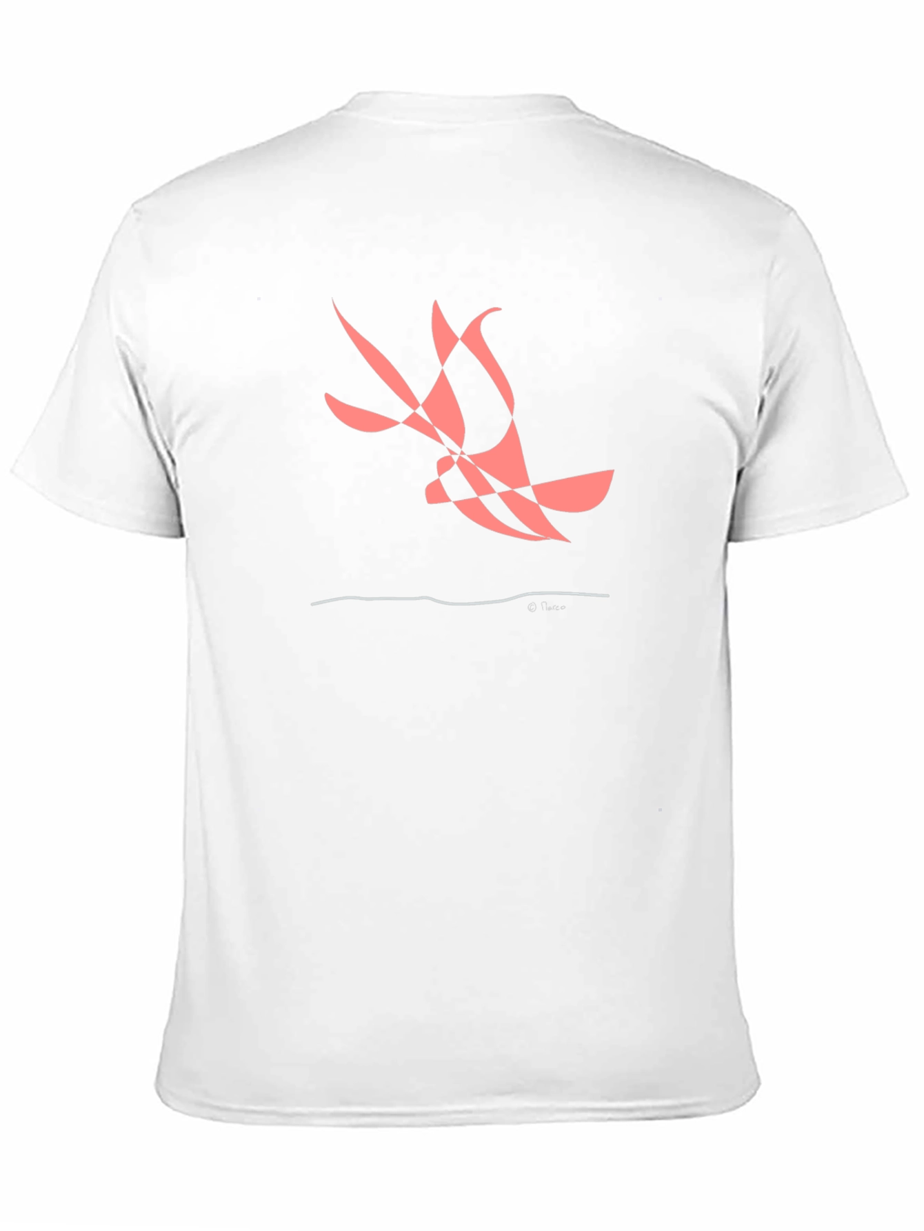 Abstract Bird Graphic Tee - Black Casual Shirt