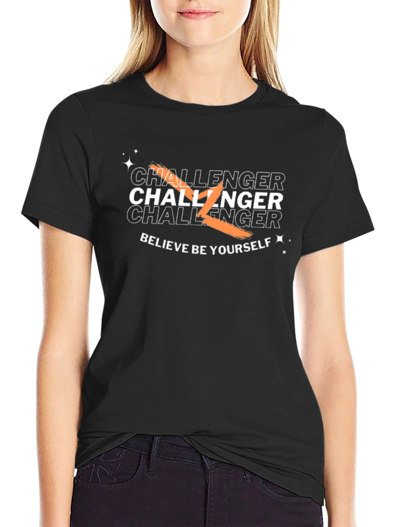 Challenger Graphic Print Black T-Shirt