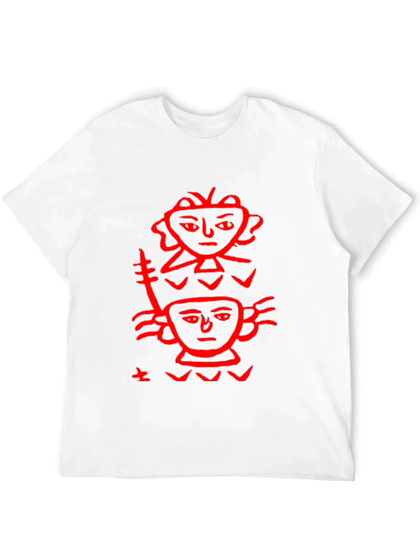 Unique Graphic Print Tee - Black