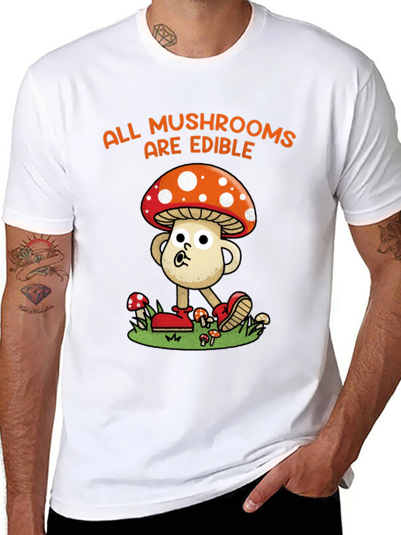 Humorous Mushroom Edible T-Shirt