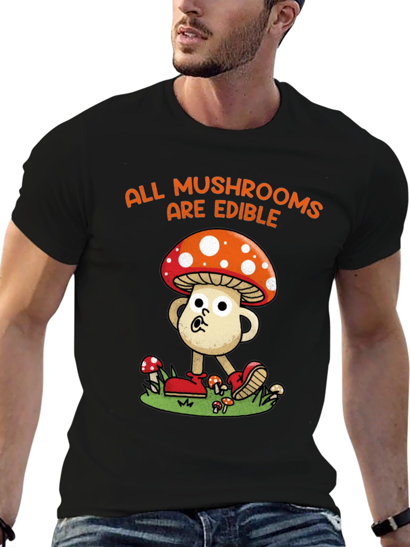 Humorous Mushroom Edible T-Shirt