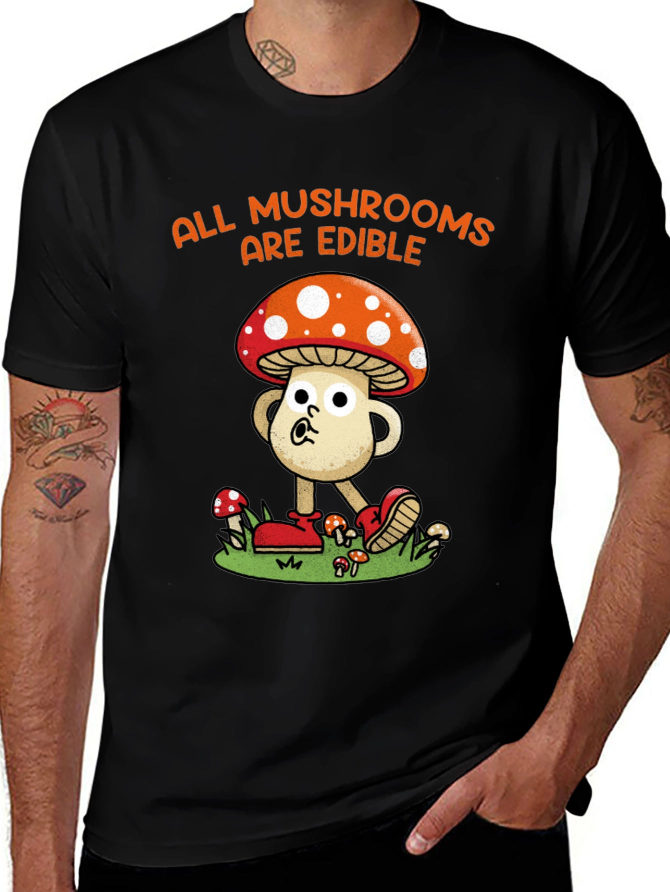 Humorous Mushroom Edible T-Shirt