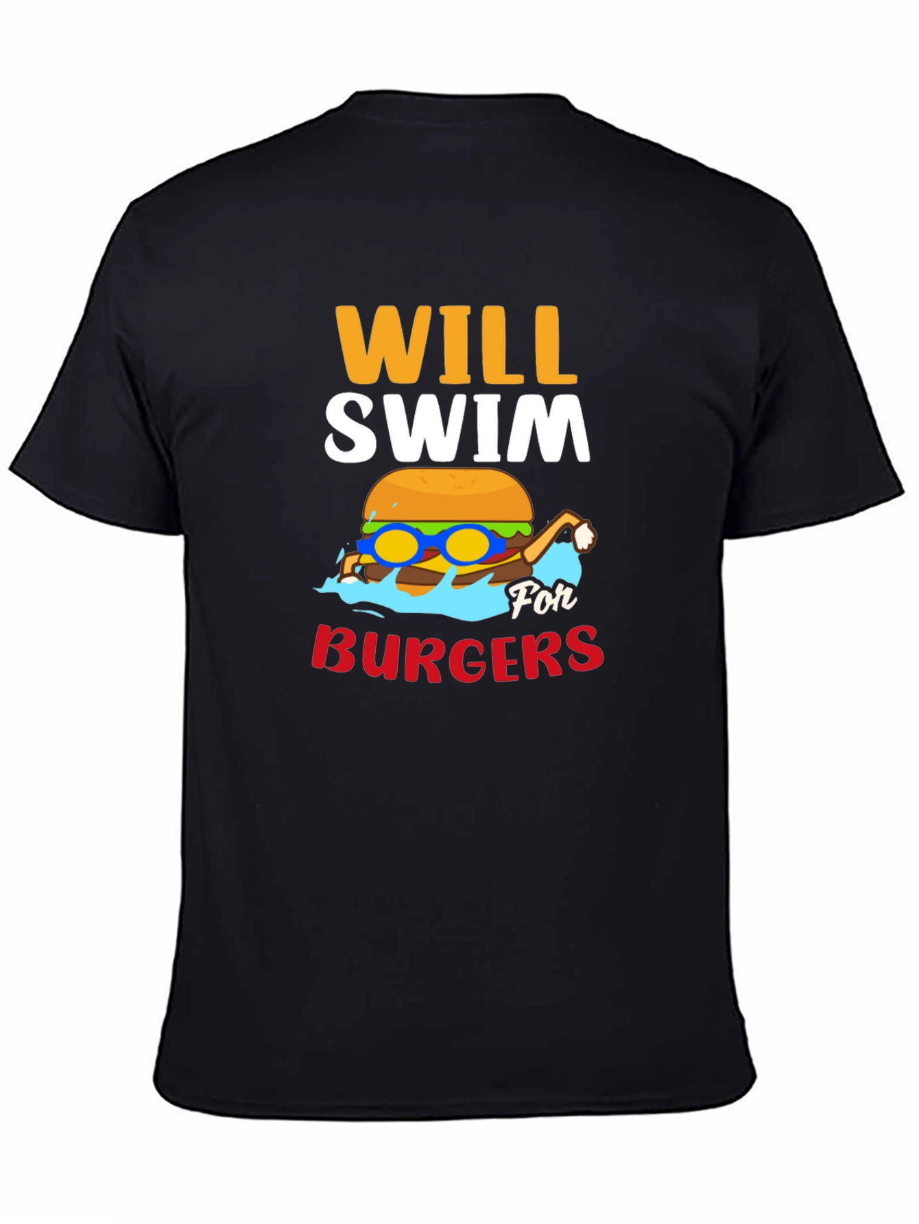 Will Swim for Burgers Graphic Tee
