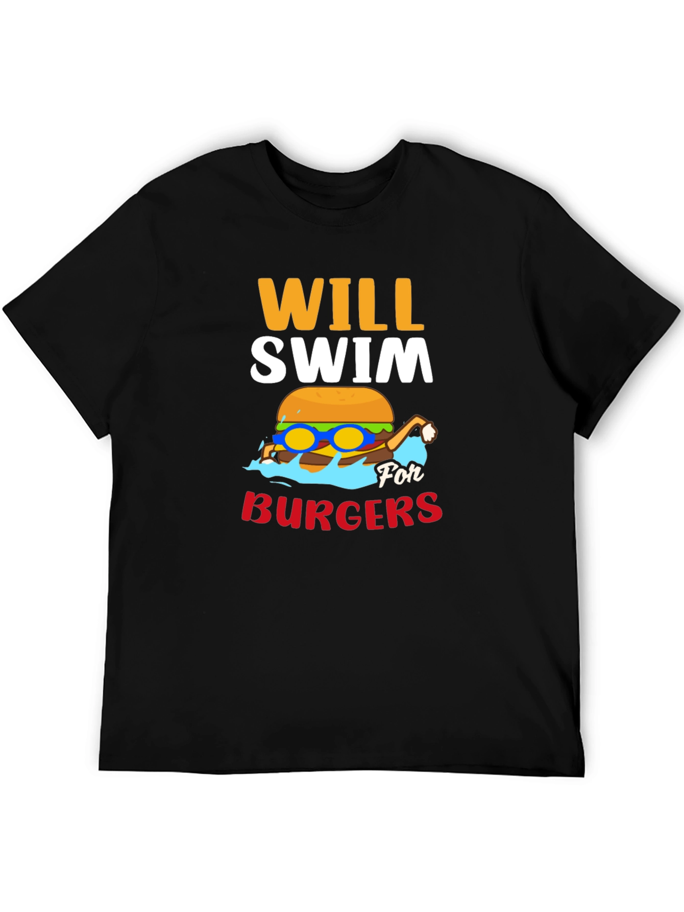 Will Swim for Burgers Graphic Tee