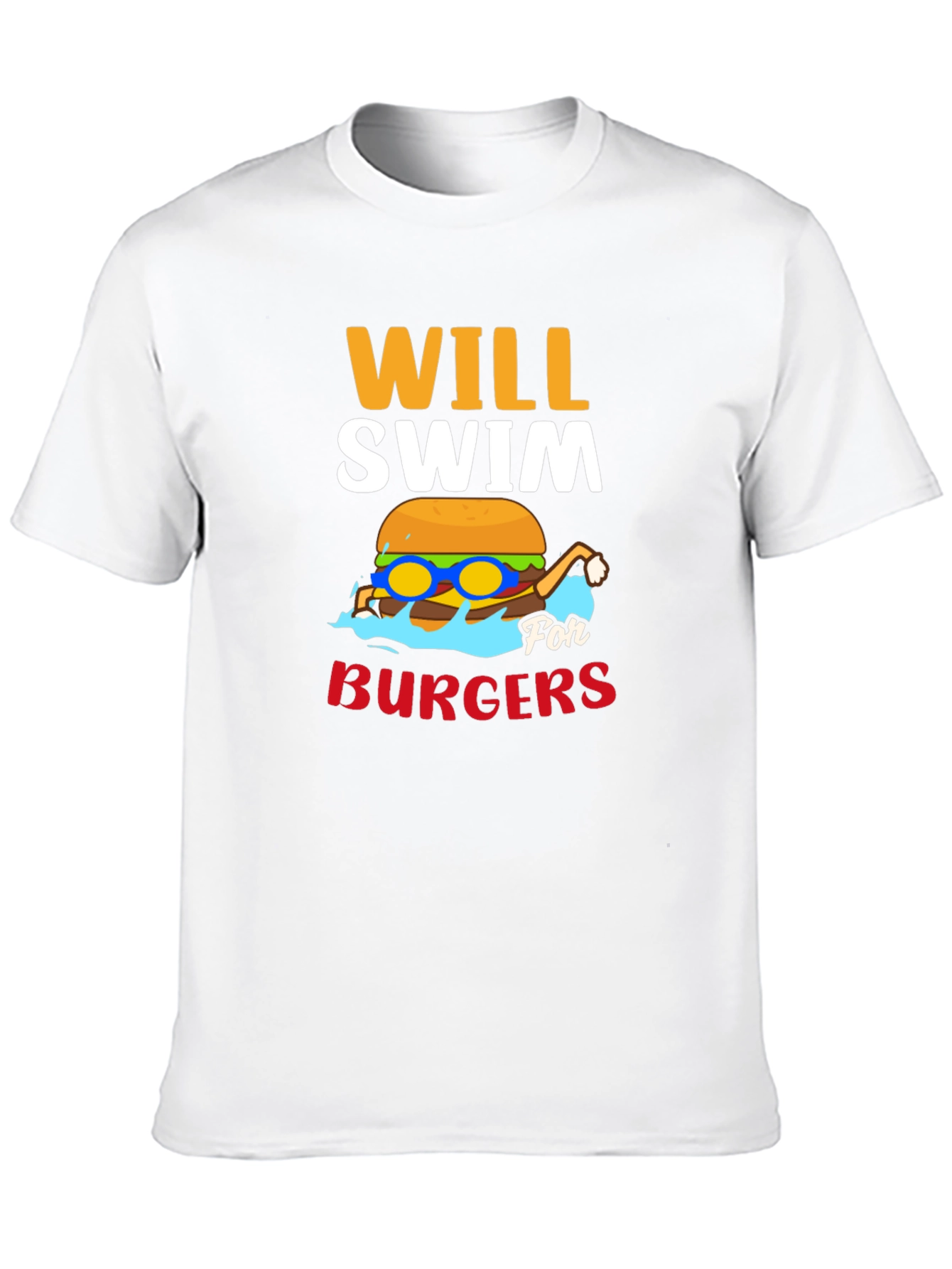Will Swim for Burgers Graphic Tee