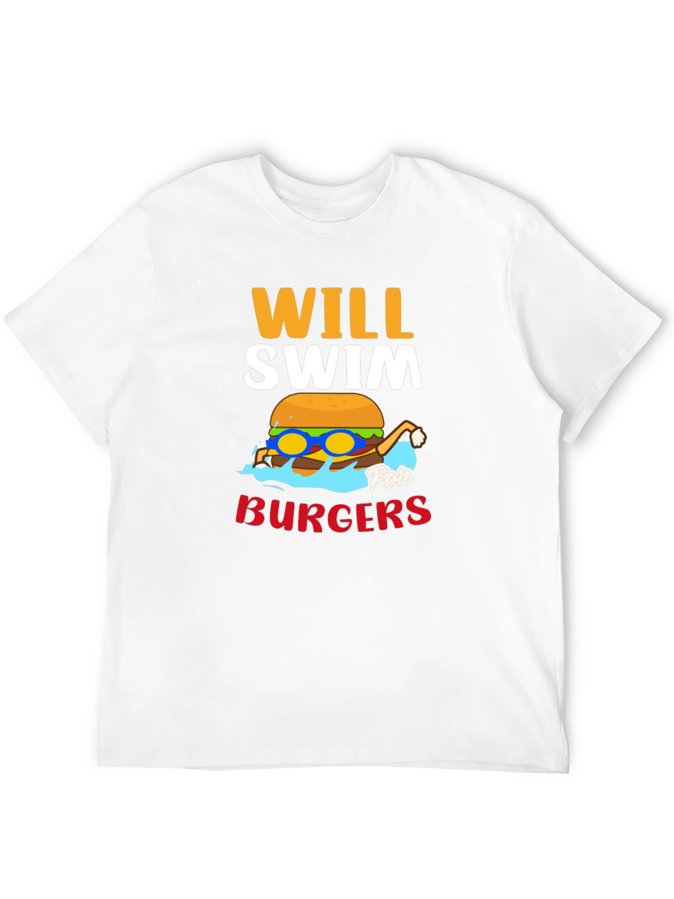 Will Swim for Burgers Graphic Tee