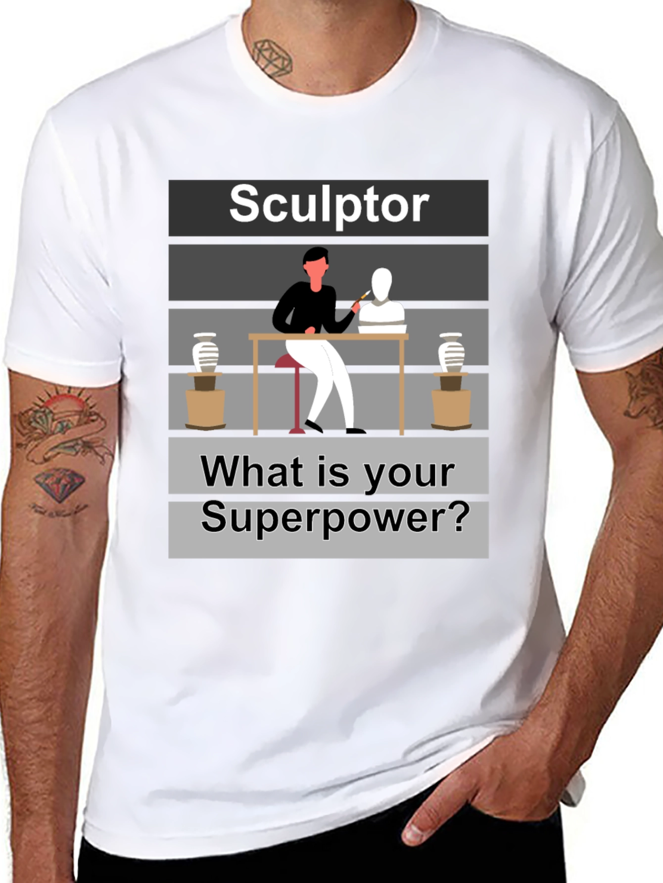 Sculptor Superpower T-Shirt - Artistic Craftsmanship Tee